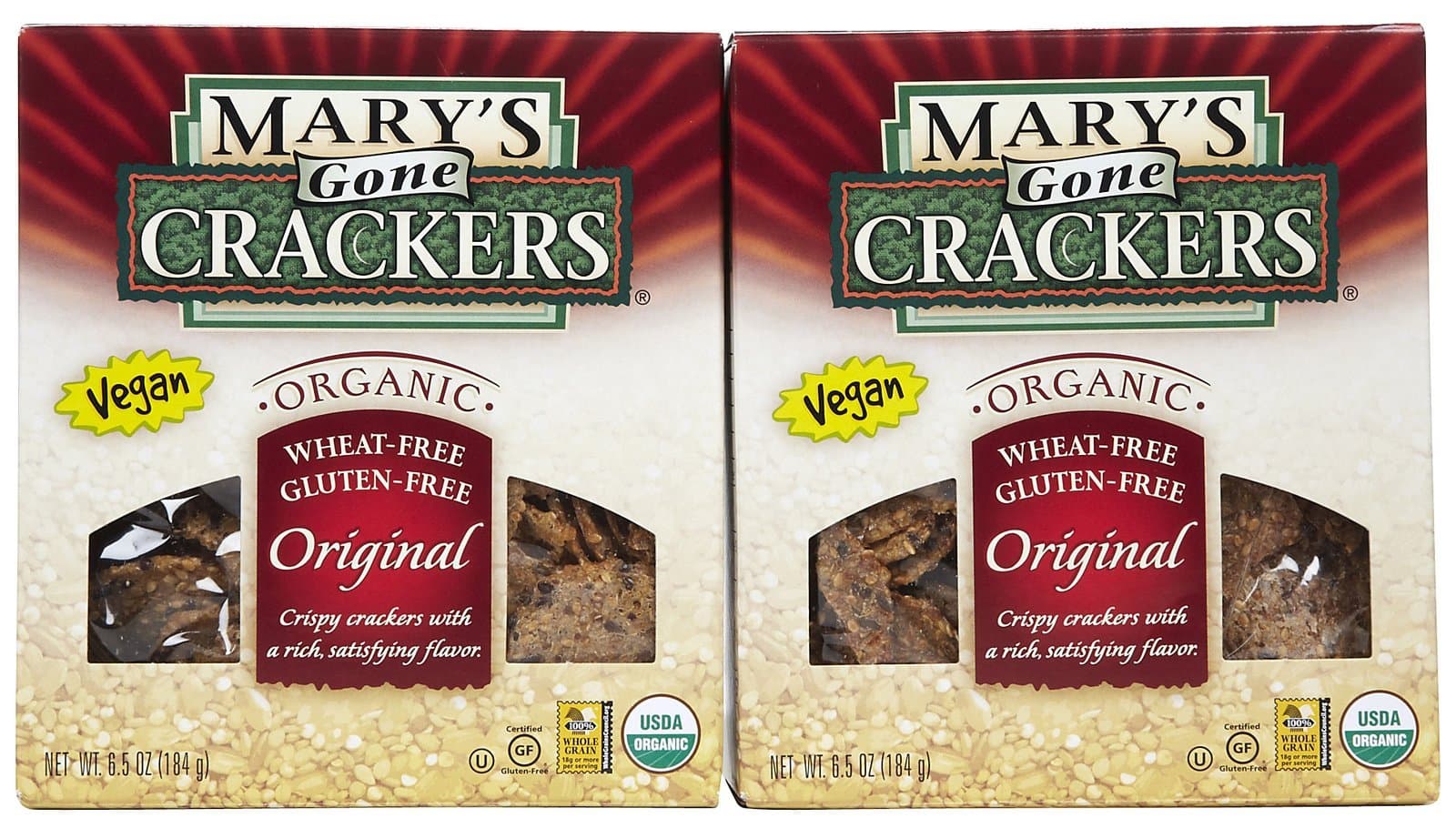 2 Savers Package:Mary's Gone Crackers Original Crackers Gluten Free (12x6.5 Oz)