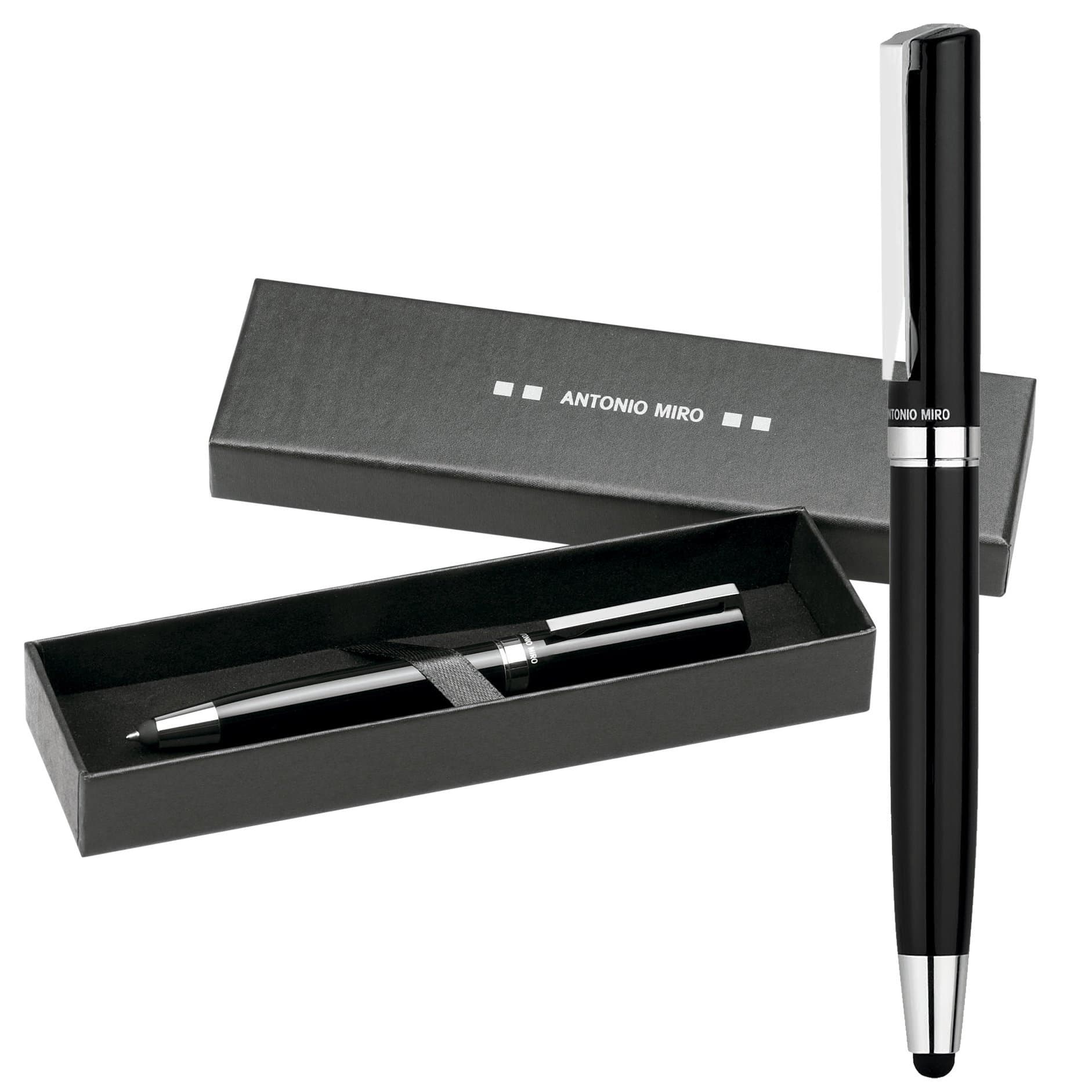 LV Publicidad ANTONIO MIRO Classic Metallic Stylus Pen 2 in 1 - Case with Printed Logo - Perfect as a Gift