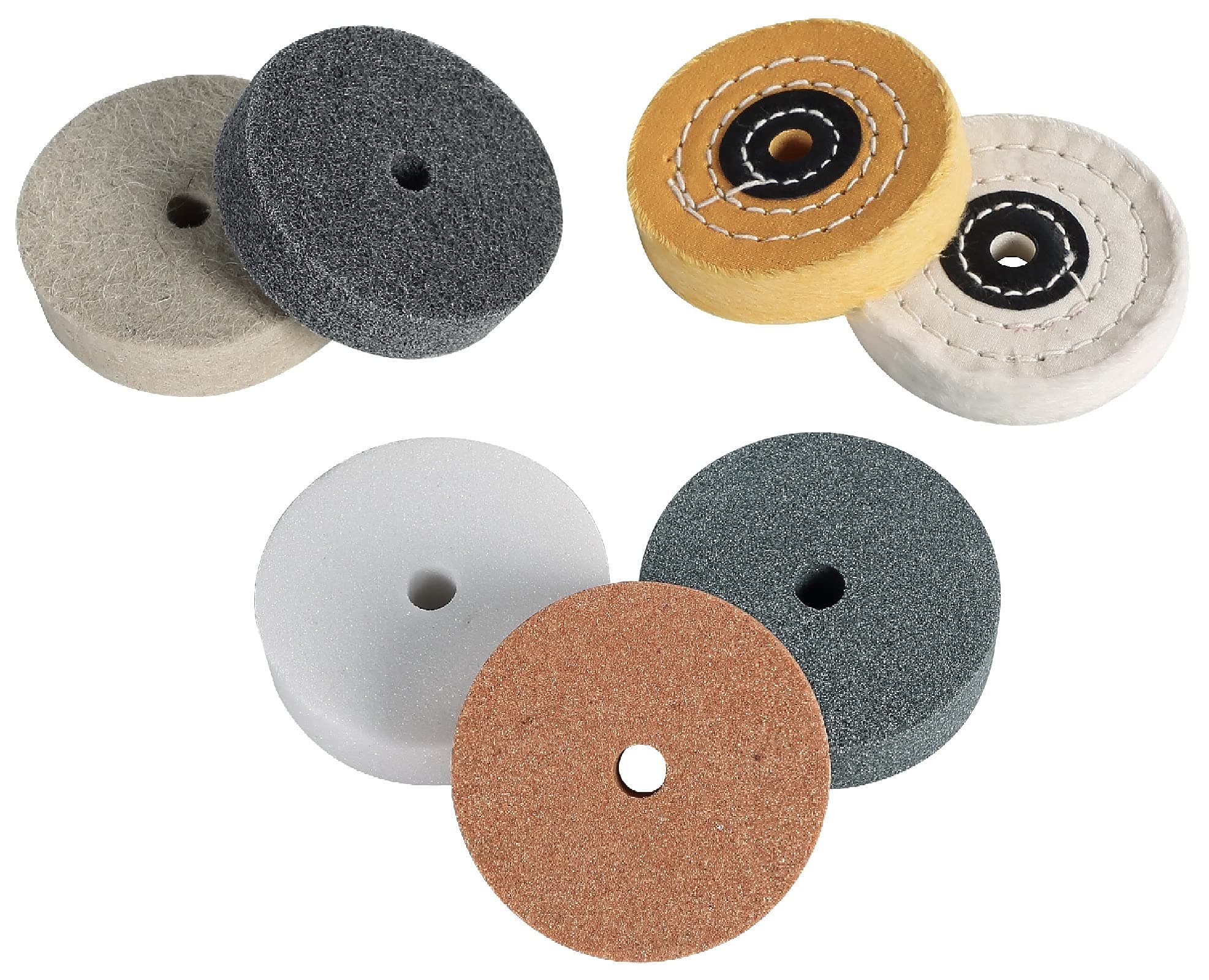 Grinding Wheel Buffing Wheels 7 Set 3 inch. for Small Grinder Polishing Machine Electric Drills. Sharpening Polishing Glass, Jewelry, Metal. Valentine's Day Father's Day Gifts