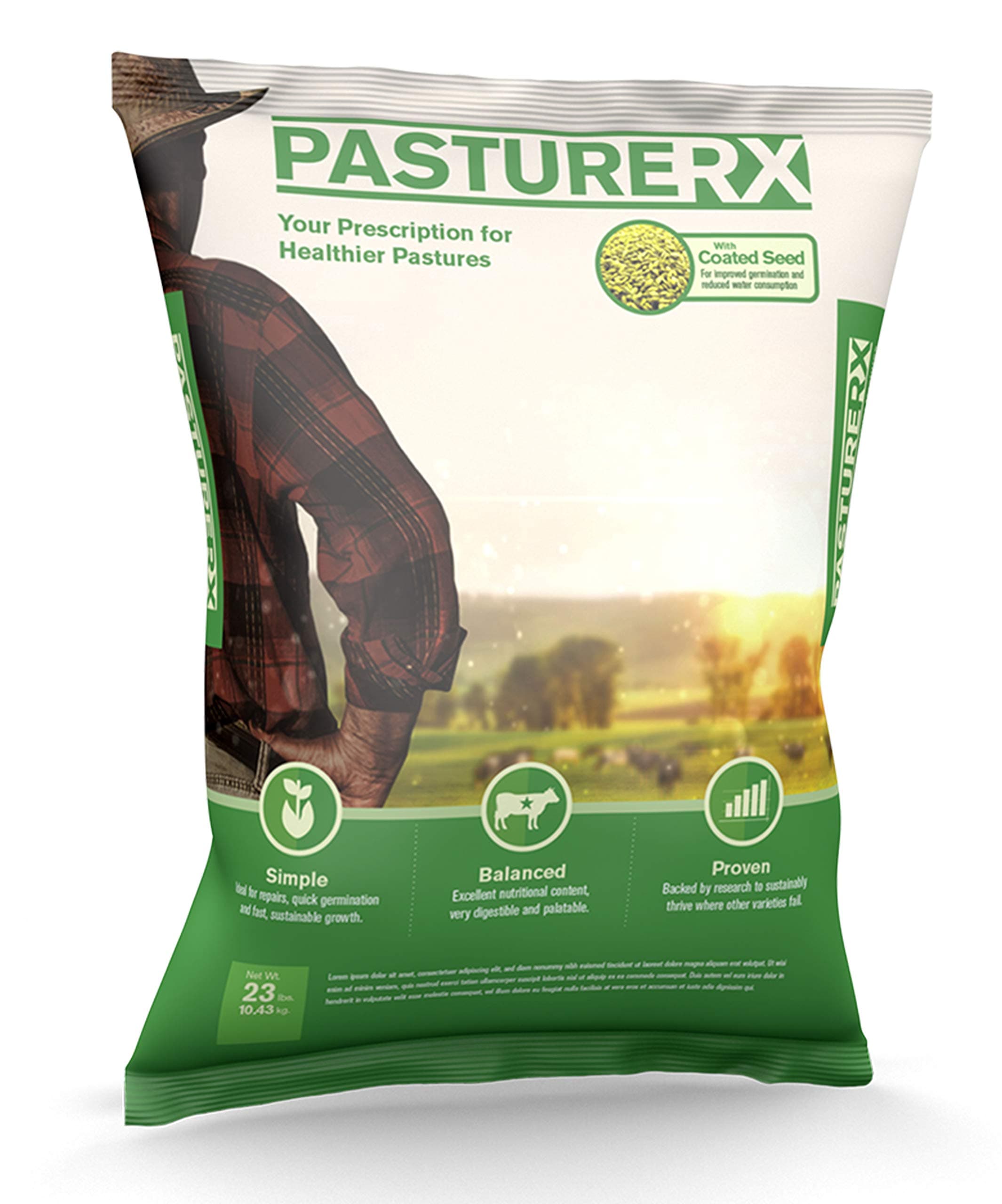 Barenbrug PastureRX Premium Grass and Forage Seed Mix, 23 lbs. (Northern and Transition)