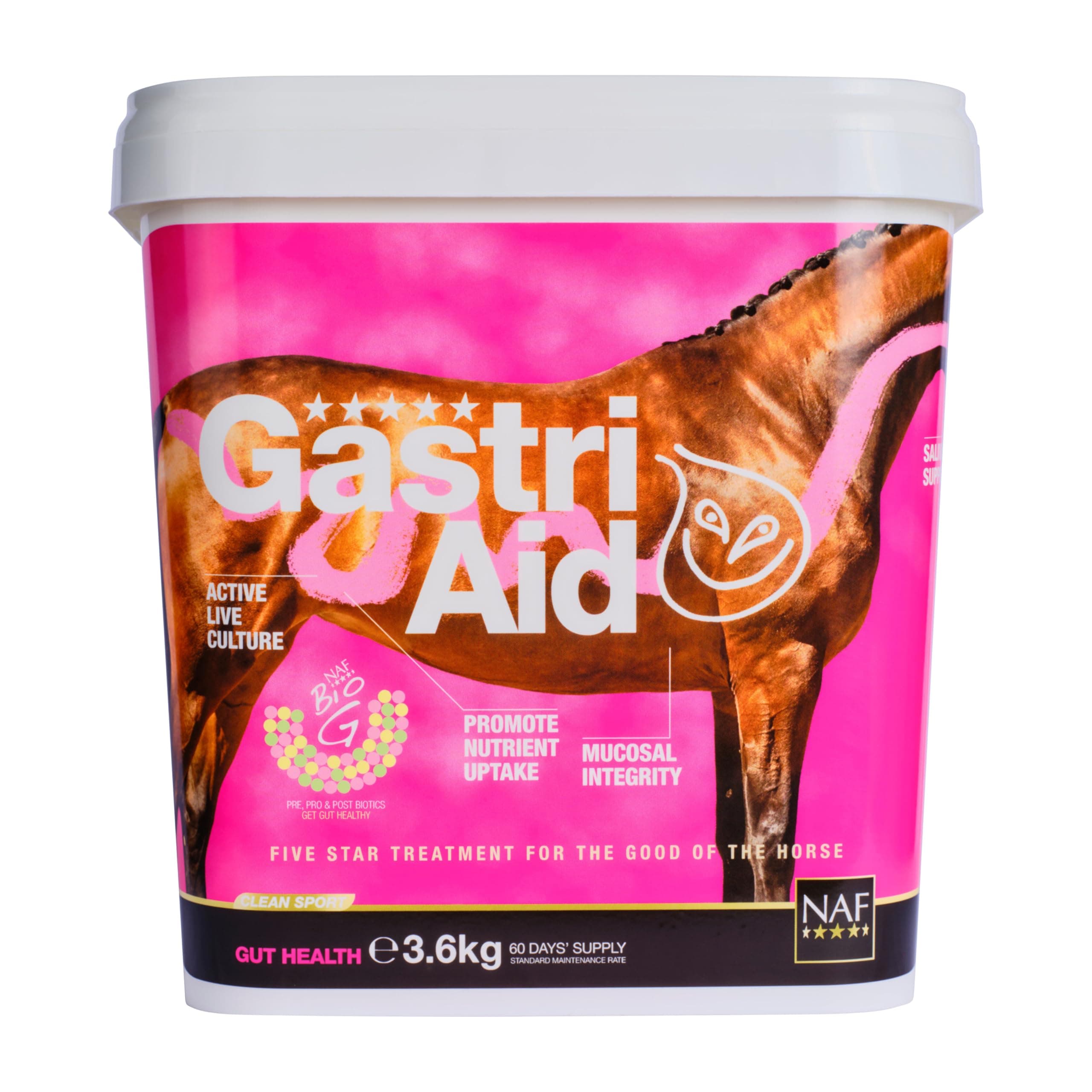 Five Star GastriAid 3.6kg – Daily Gastric Supplement for Horses – Supports Stomach Lining, Gut Health & Digestive Comfort – With Prebiotics, Probiotics & Herbal Extracts