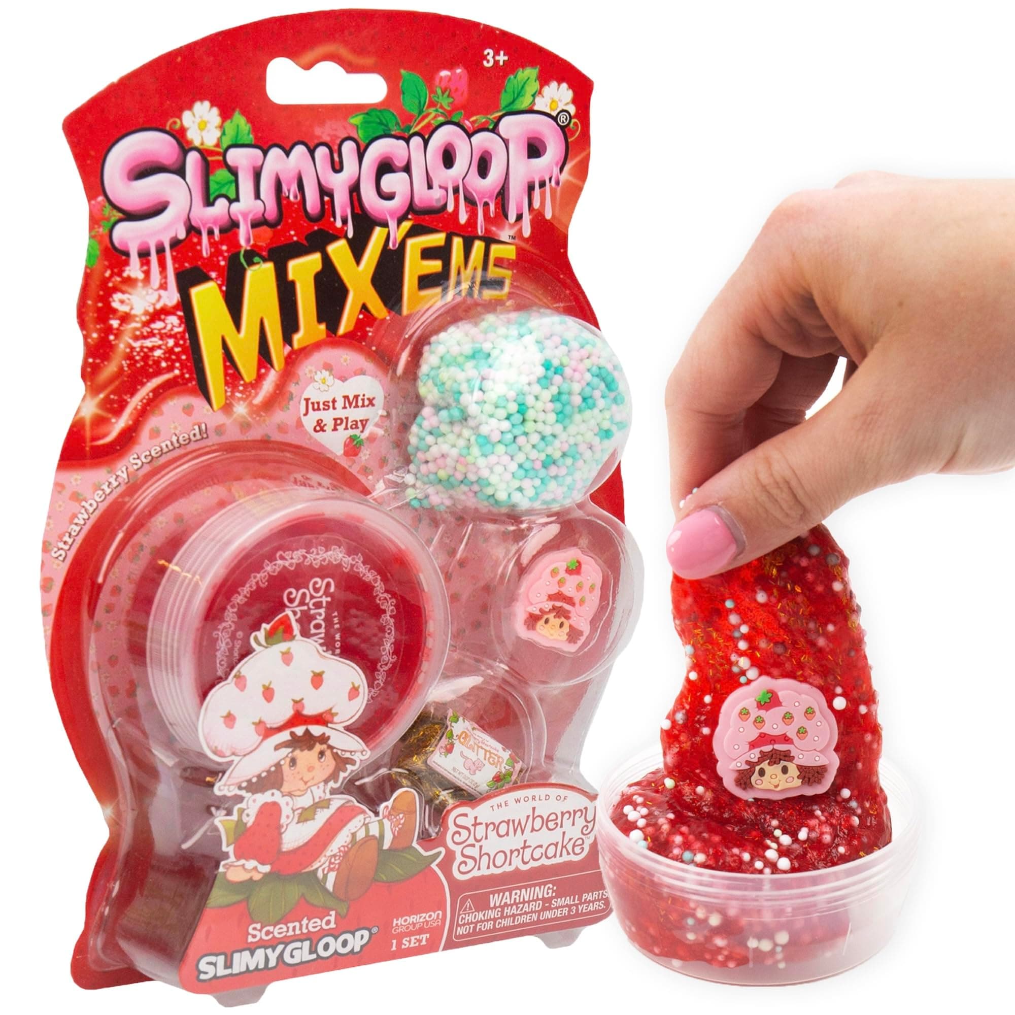 Strawberry Shortcake SLIMYGLOOP Mix'ems, Glitter Slime for Kids, Strawberry S...