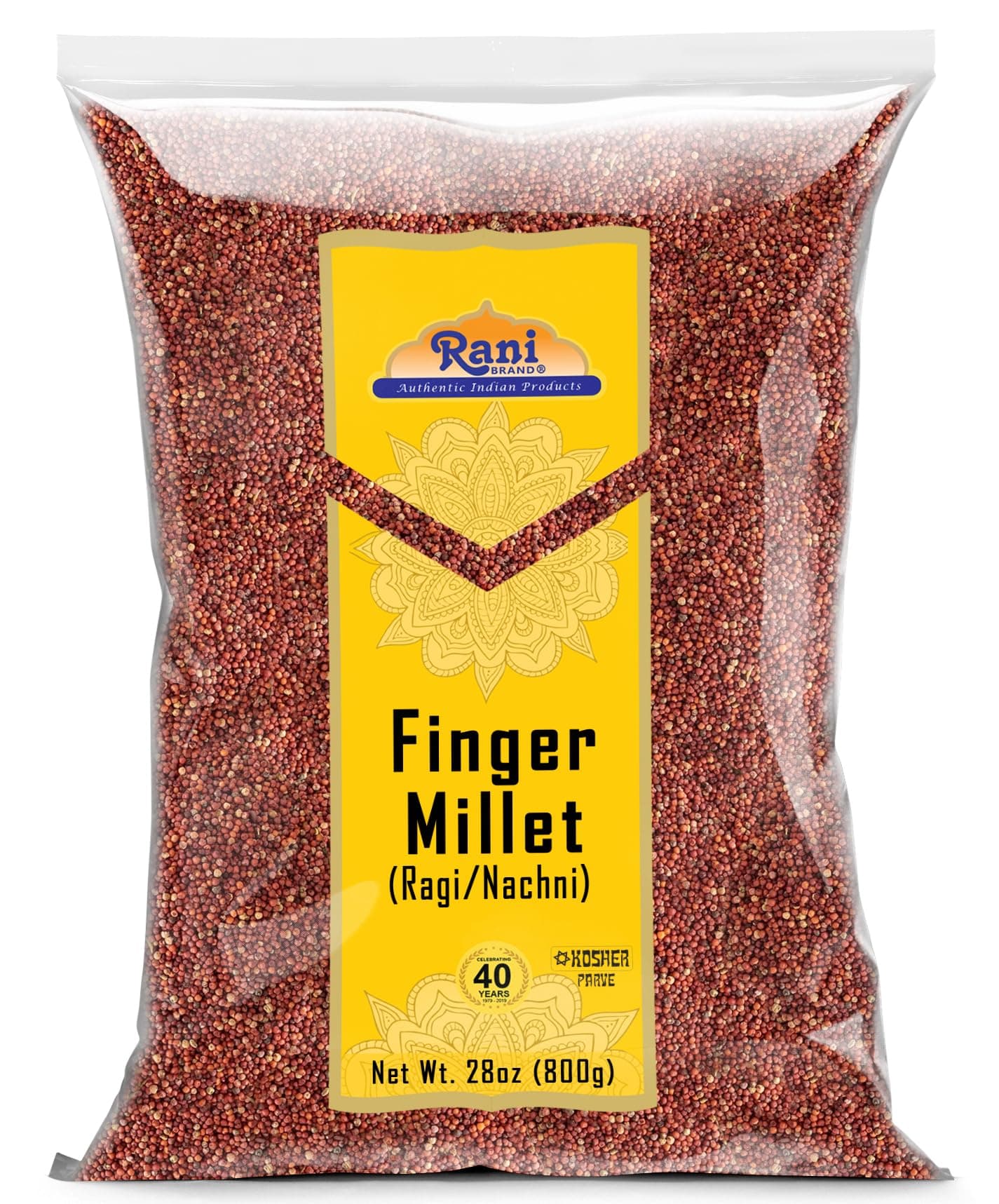 Rani Ragi Finger Millet (Eleusine Coracana) Whole Ancient Grain Seeds 800g (28oz) ~ All Natural | Gluten Friendly | NON-GMO | Vegan | Indian Origin | Nachni/Ragula/Nagli/Keppai