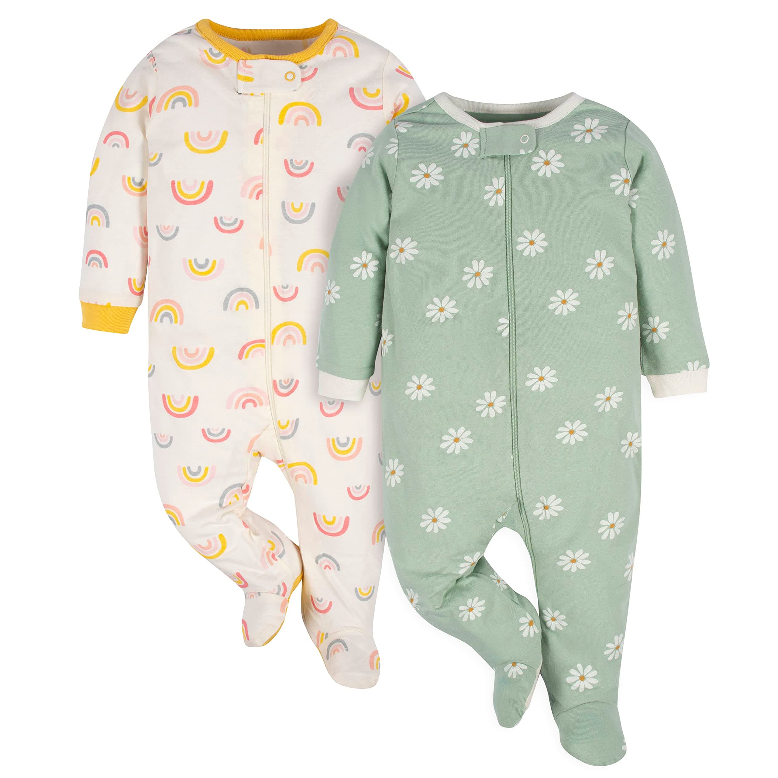 Gerber Baby Girls 2-pack Sleep 'N Play Baby and Toddler Sleepers