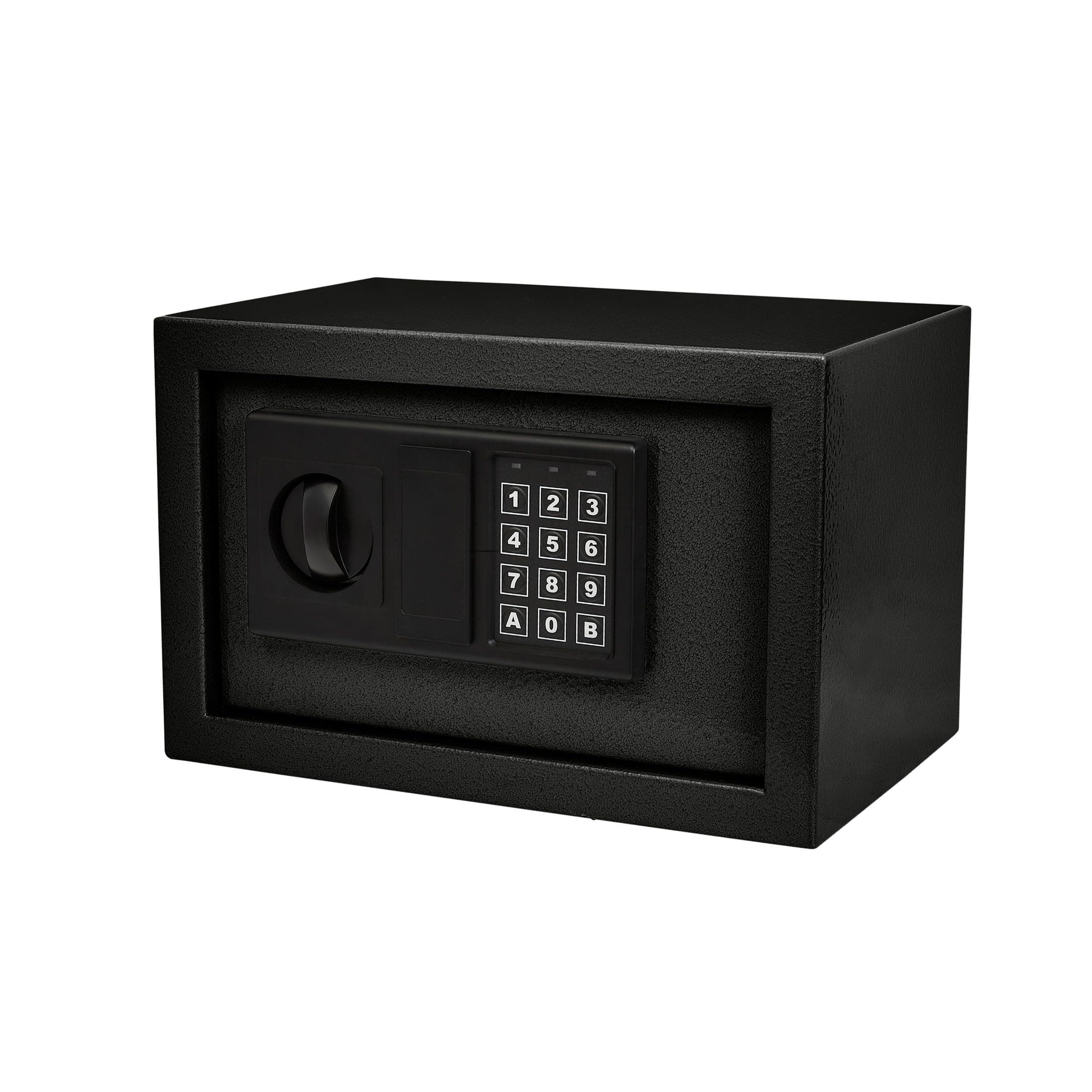Digital Safe - Electronic Steel Safe with Keypad and Manual Override Keys - Protect Money, Jewelry, Passports - For Home, Business by Stalwart (Black), 12.2" (L) x 7.9" (W) x 7.9" (H)