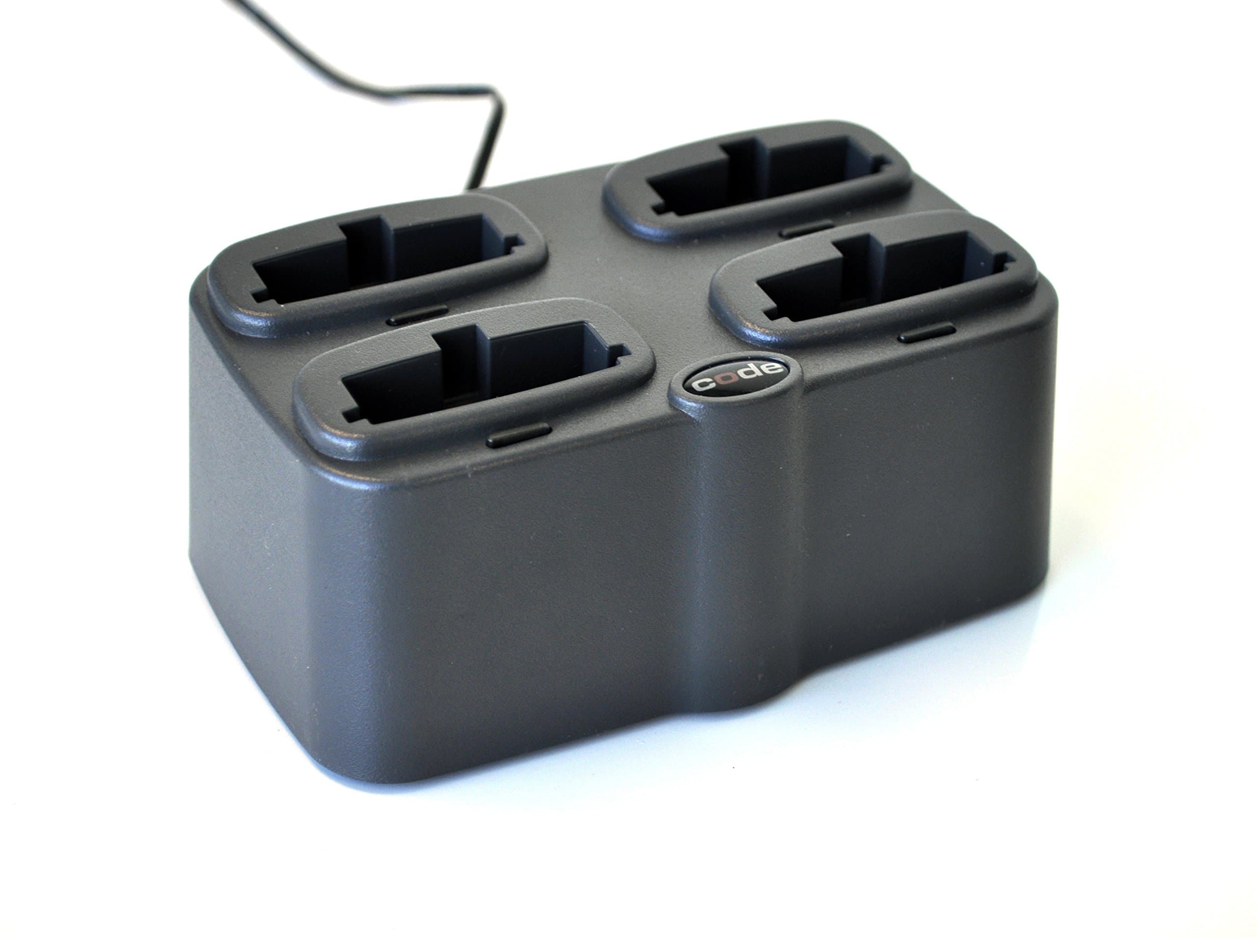 Code CRA-A116 Quad-Bay Battery Cartridge Charger and US Power Supply, Dark Gray