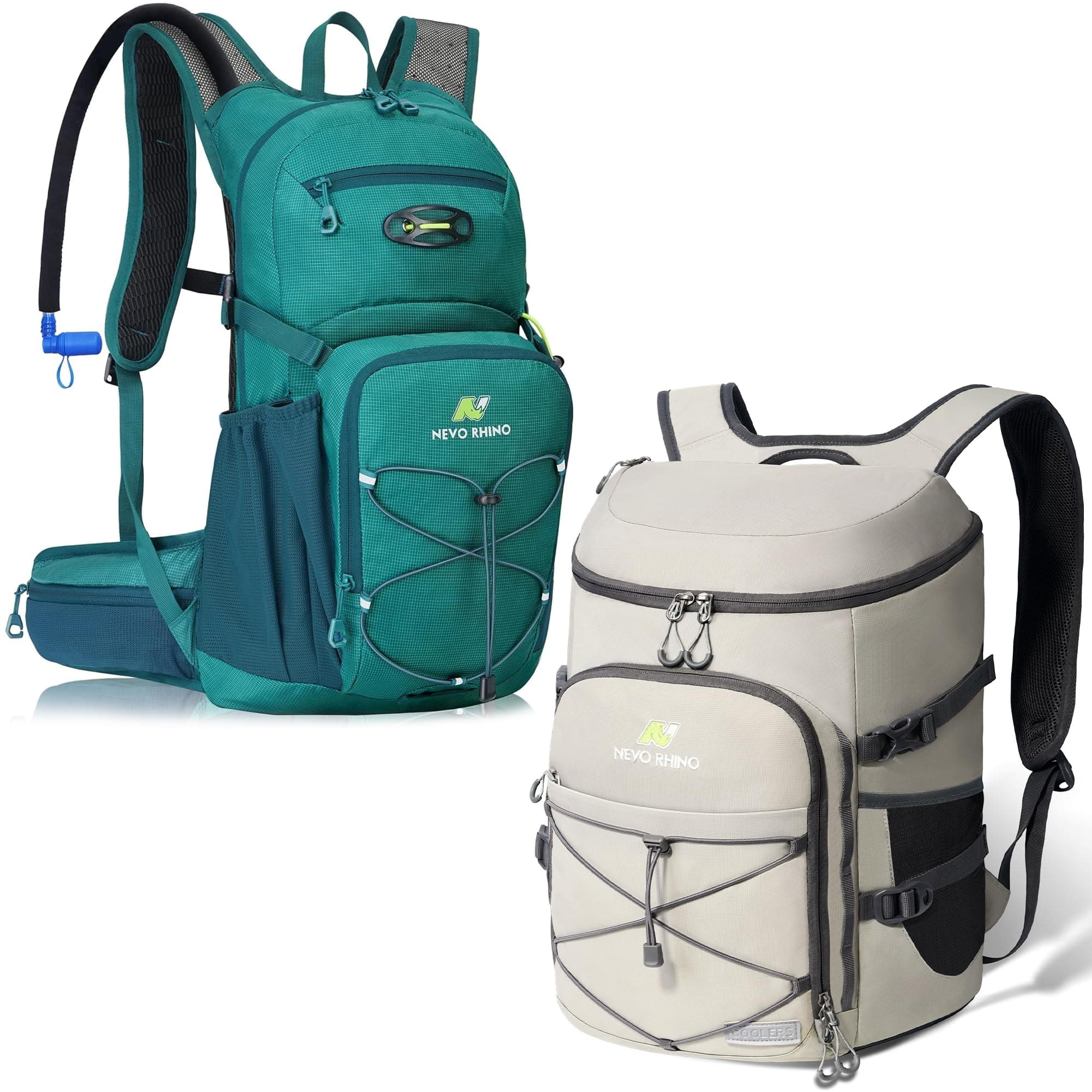 Backpack Cooler 36 Cans + Hydration Backpack with 3L Water Bladder for Hiking Cycling