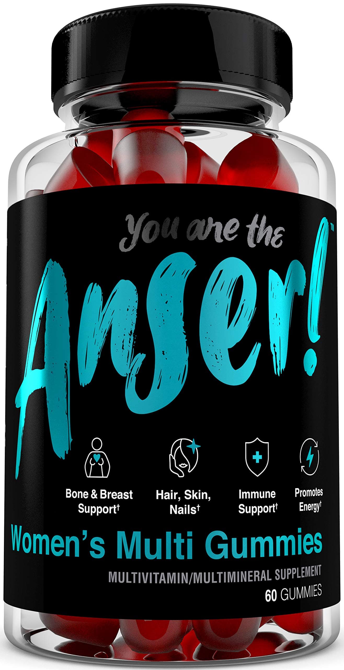 Anser Multivitamin for Women Gummies for Immune Support with Vitamin C & Zinc - B6 B12 Vitamins Biotin for Energy Hair Skin and Nails Support - Aging Bone Breast Support - 30 Servings by Tia Mowry