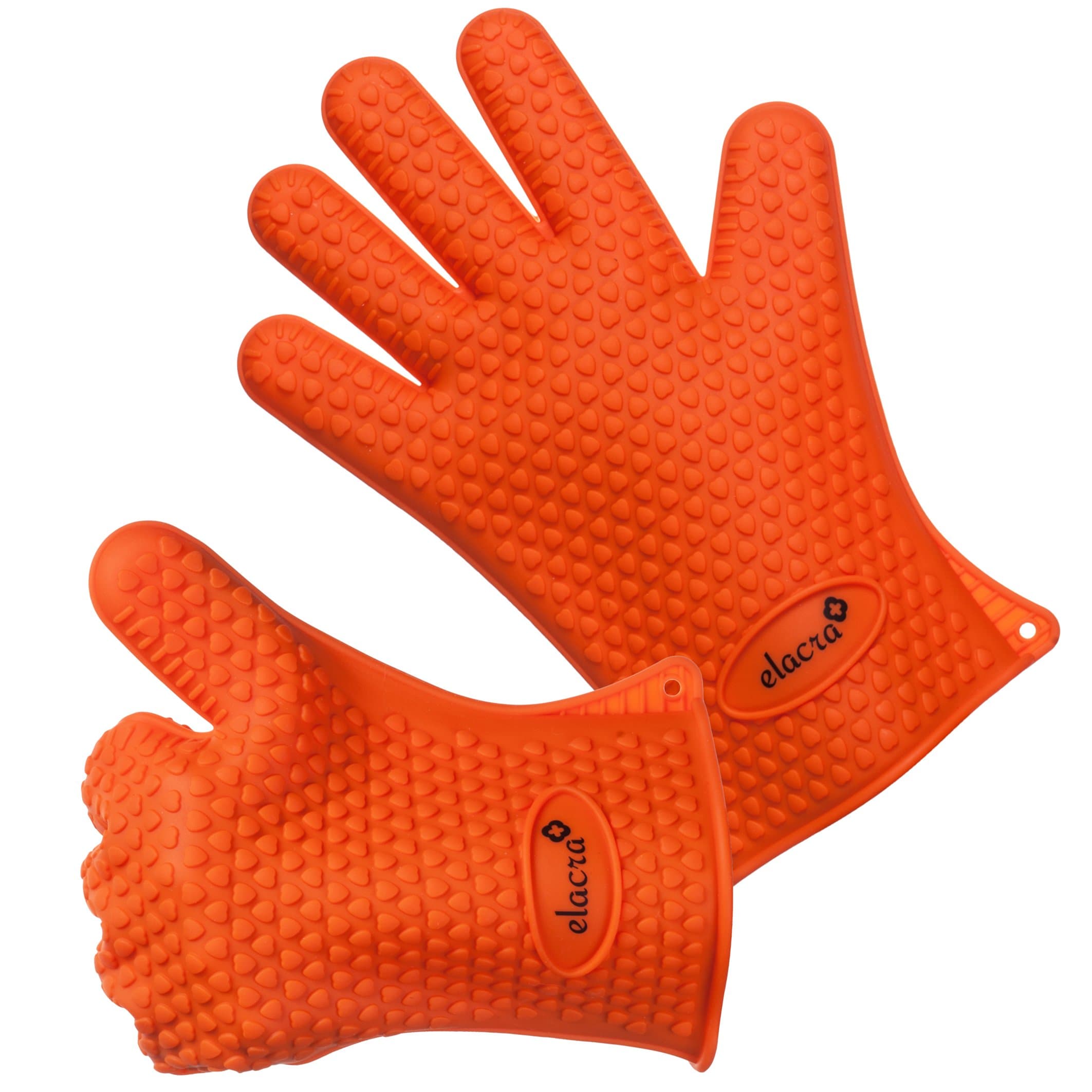 BBQ Grill Gloves - Keep Your Hands Safe and Free from Burns - Heat Resistant, Insulated, Waterproof - Elacra