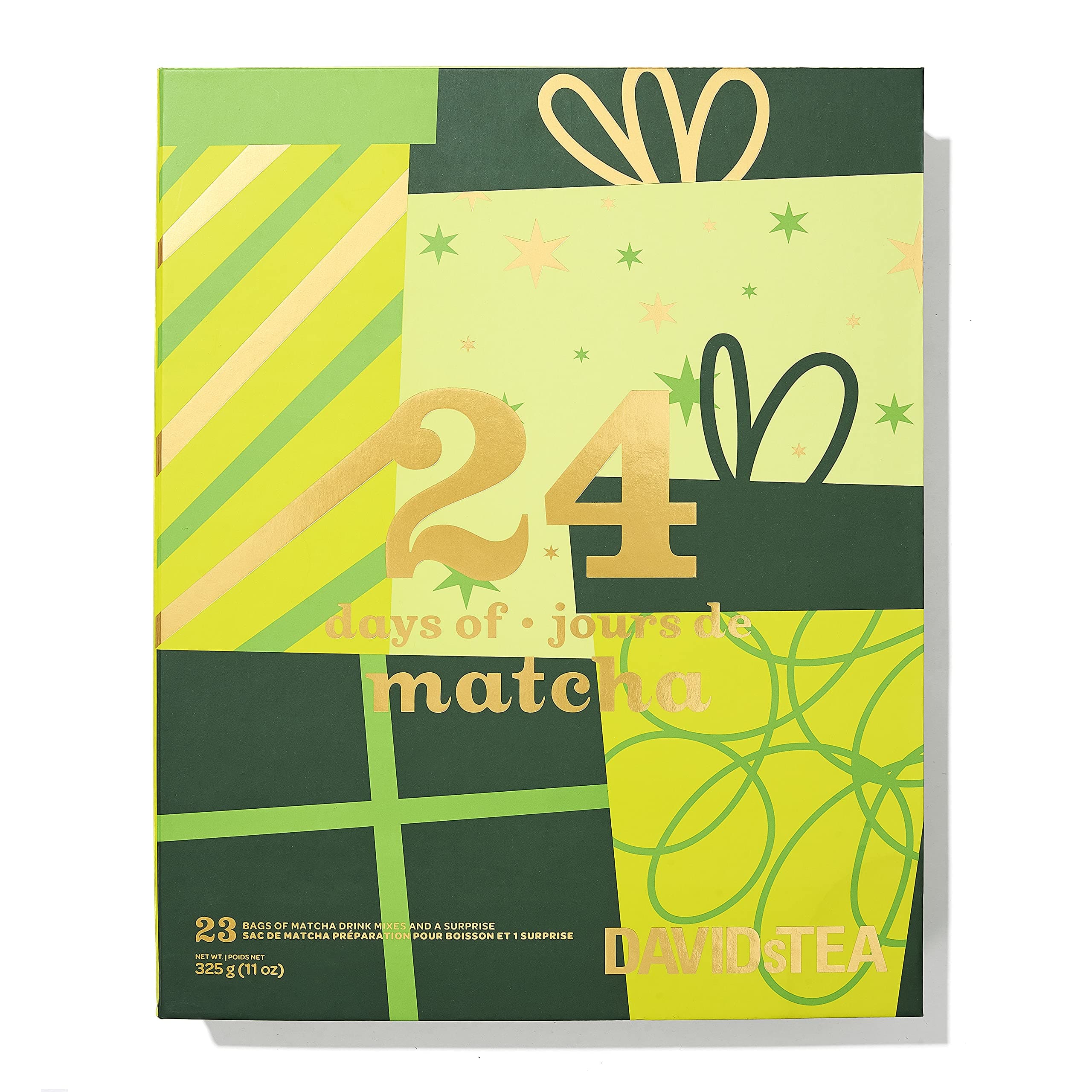 DAVIDsTEA 24 Days of Matcha Advent Calendar, Premium Matcha Sampler, Count Down to the Holidays with 24 Flavoured and Traditional Green Tea Powders