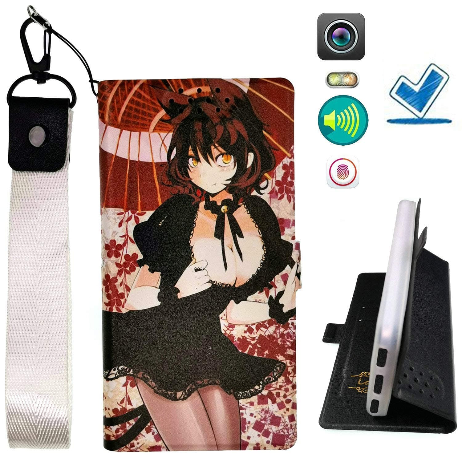 HYJPT Case for Bq Aquaris E5 Hd Ubuntu Edition Cover Flip PU Leather + Silicone case Fixed MAO