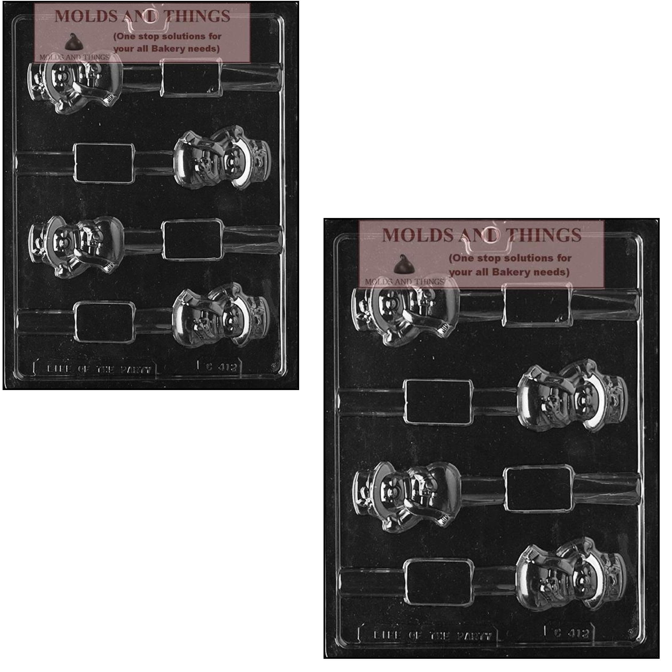 Christmas Pretzel Top Assortment chocolate candy mold Snowman Christmas Holiday Pretzel Pop Mold for Chocolate, Candy Melts Winter Mold