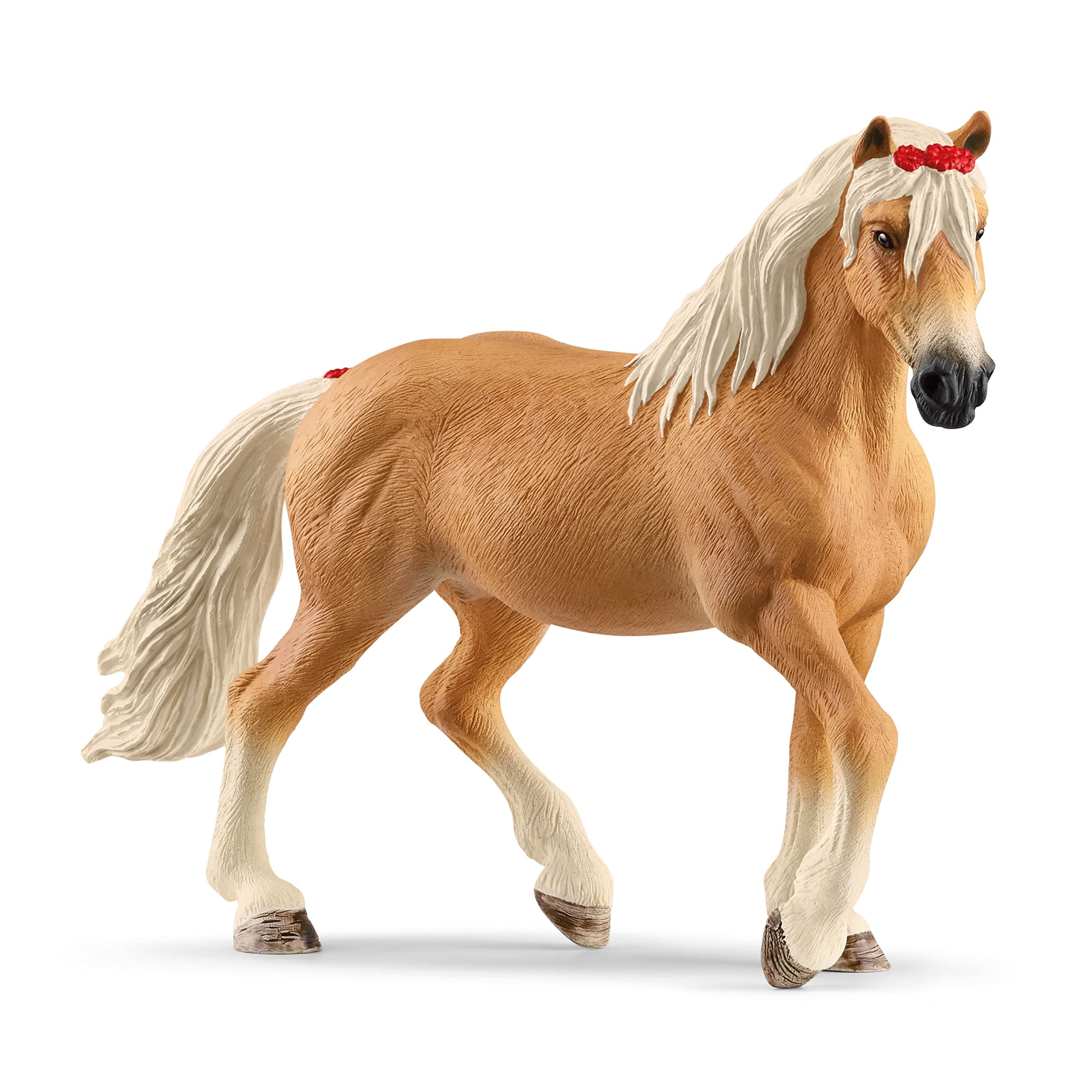 SCHLEICH Horse Club 13950 2023 Authentic Haflinger Mare Riding Horse Figurine - Realistic Detailed Riding Mare Horse Toy for Boys and Girls Imagination and Play, Highly Durable Gift for Kids Ages 5+