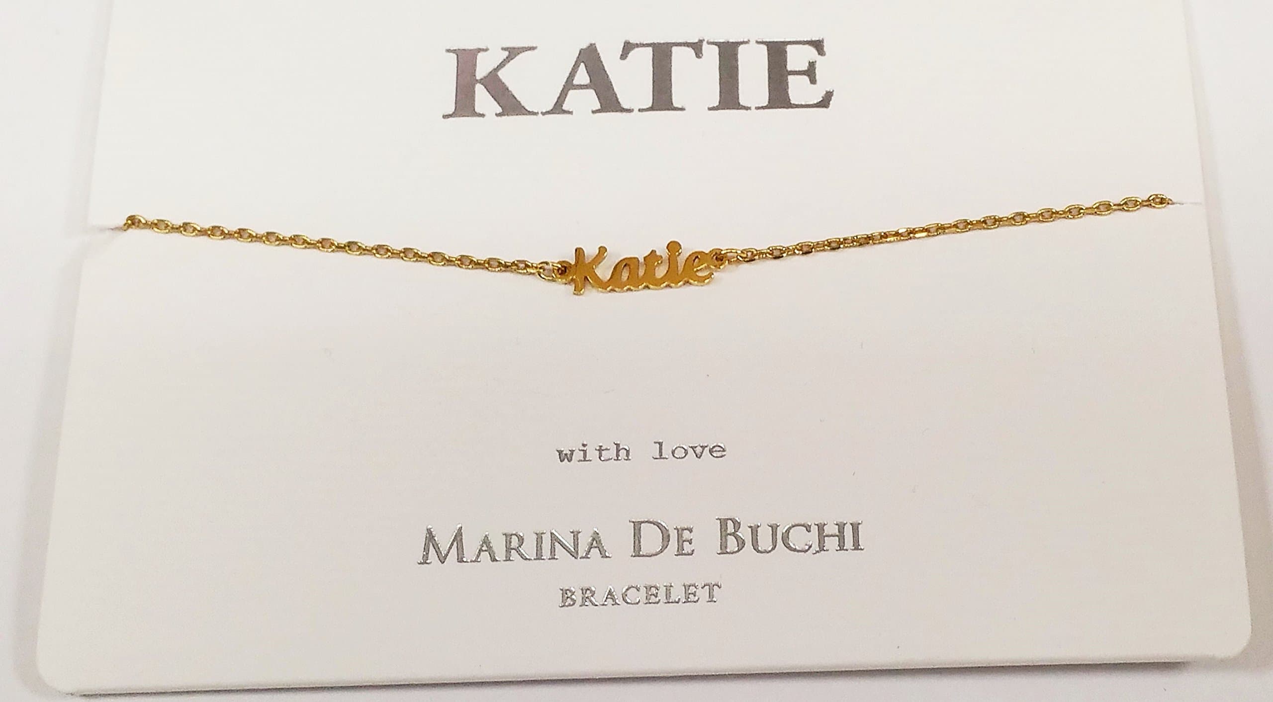 KATIE Named Marina De Buchi Bracelet Gold Plated By Sterling Effectz