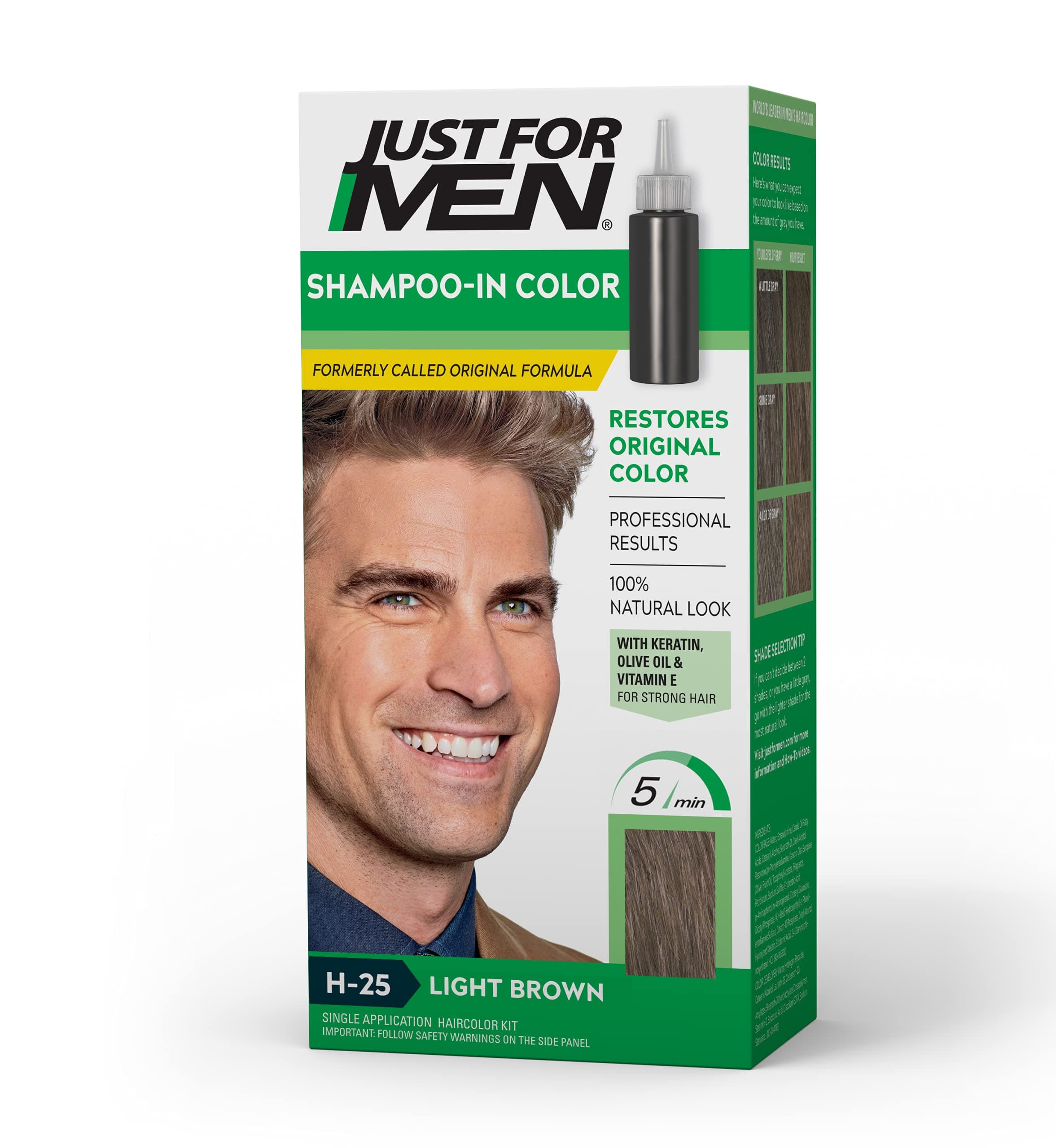 Just For Men Shampoo-In Hair Color Light Brown # 25 1 Application (並行輸入品)