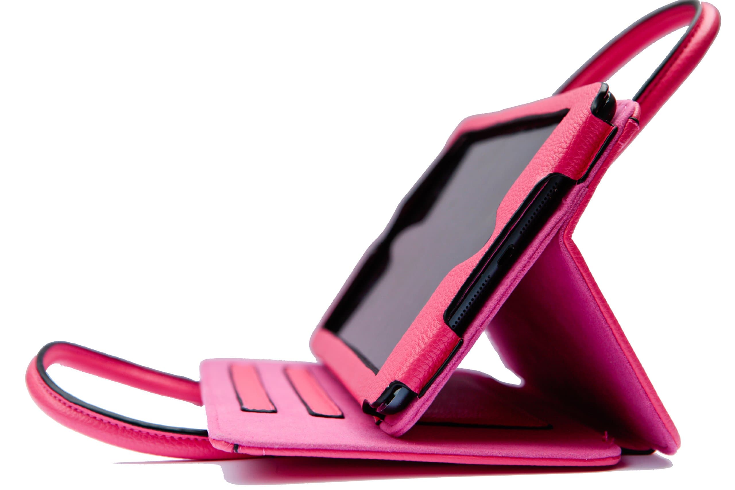 ipad mini case for kids - cool smart pink protective cover with designer look for girls - satisfaction guaranteed - cute handbag style fashion with convertible stand to protect valuable apple device - very best genuine leather & kid friendly case for ipad mini.