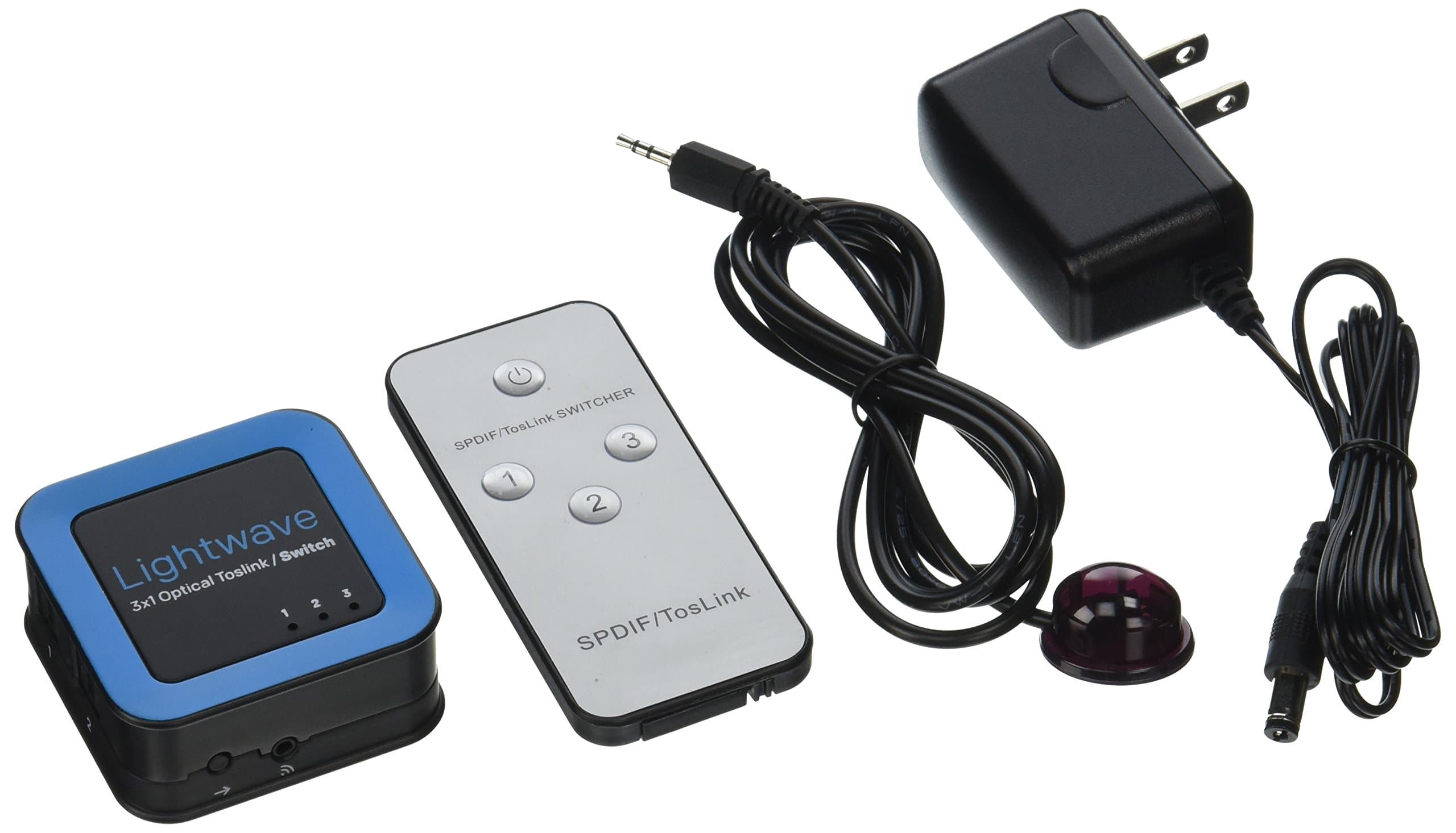 SewellDirect SW-30537 Lightwave 3x1 Optical Toslink Switch with Remote