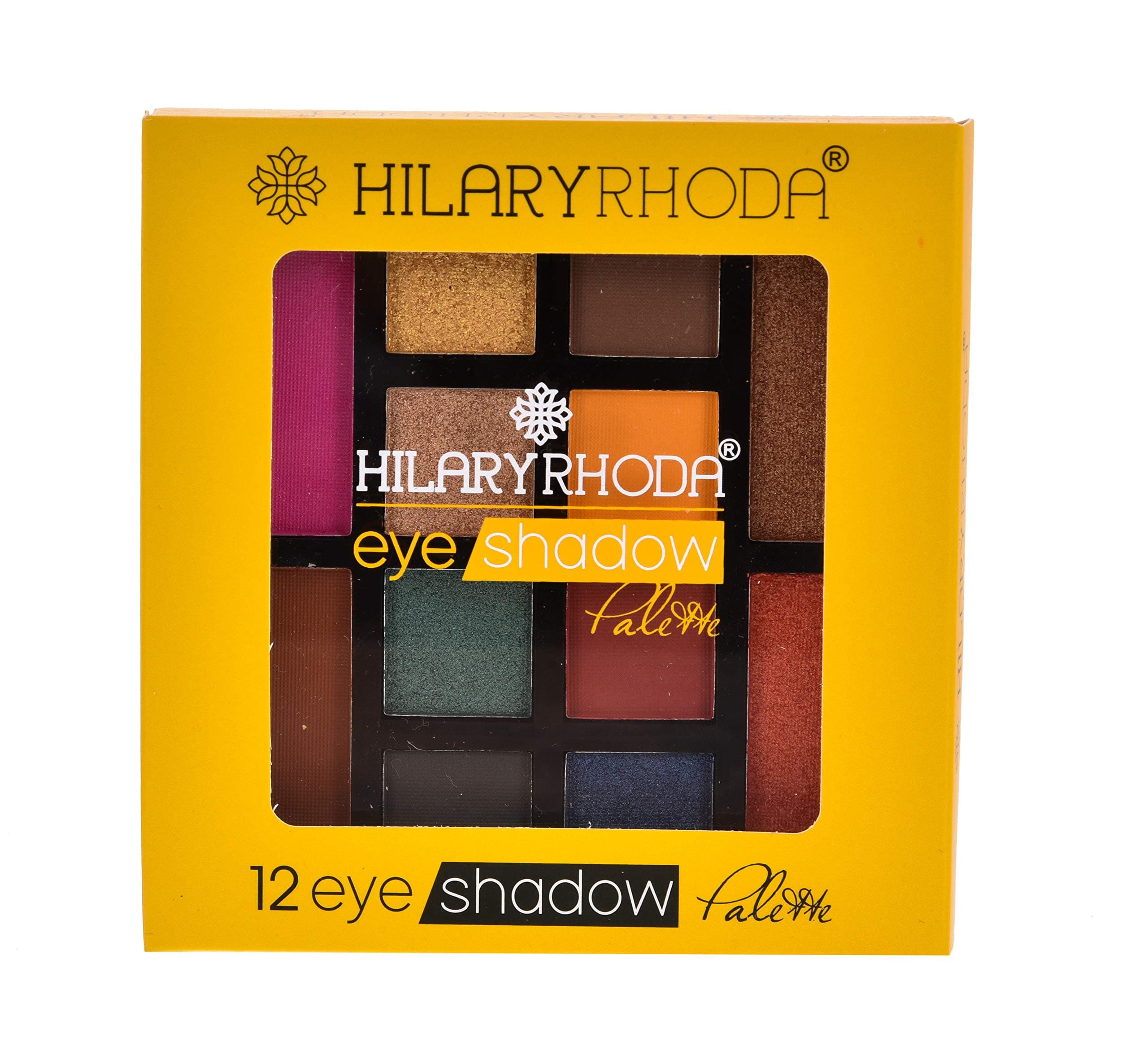 Hilary rhoda 12 eyeshadow palette HR-K010 01 (Multicolor) Matte & Shimmery Finish