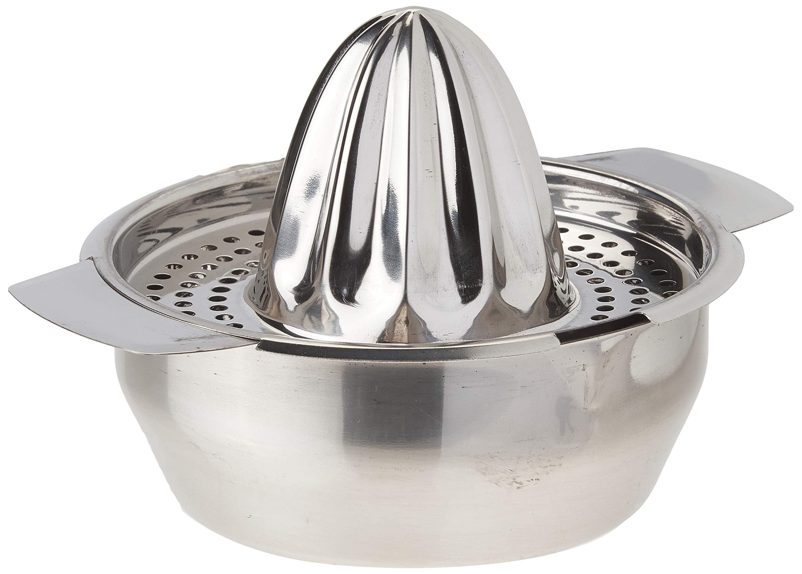 Citrus Juicer & Strainer - Stainless Steel - Make Your Own Orange - Grapefruit - Lemon & Fruit Juices - 13.5oz Capacity