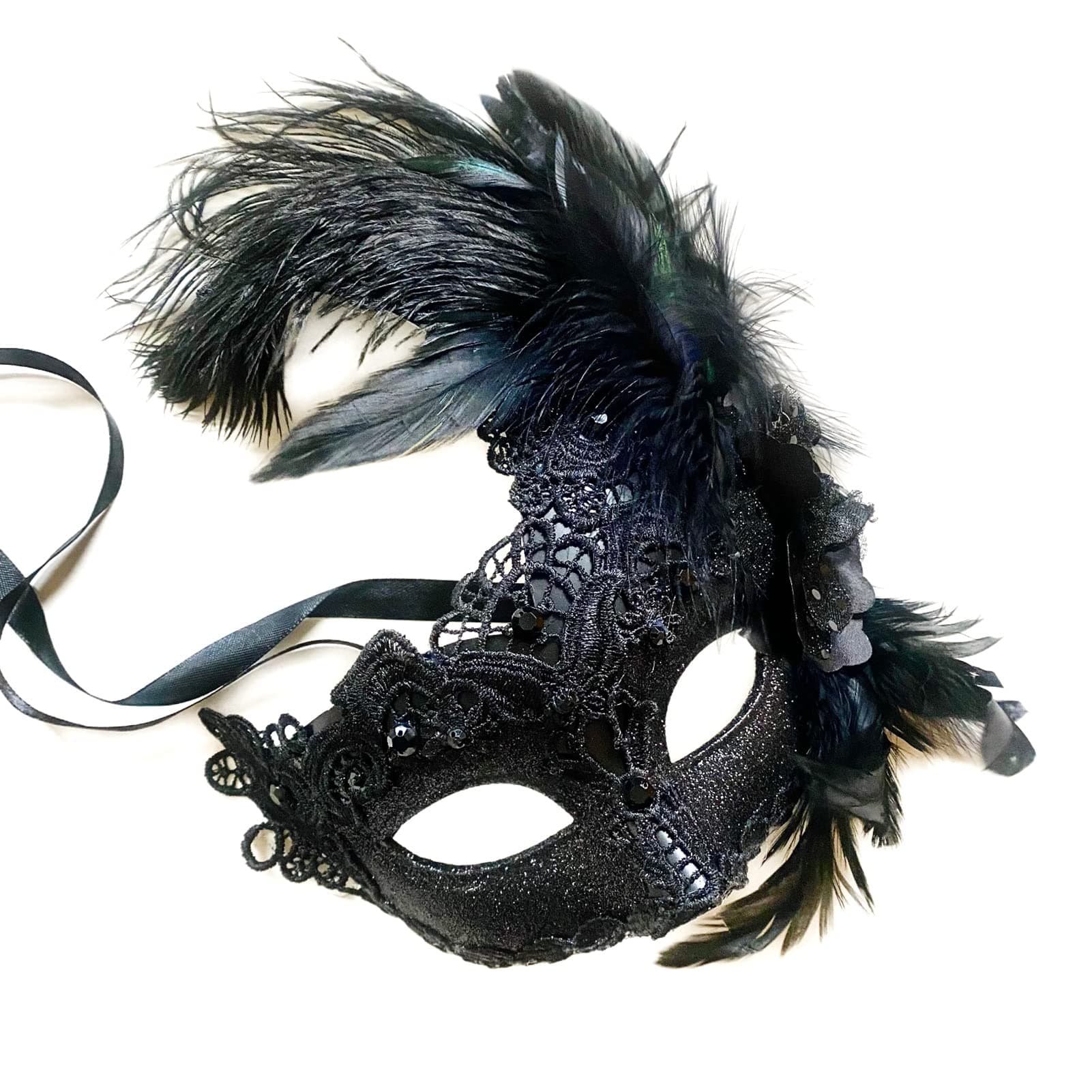 Brocade Lace Masquerade Ball Mask Burlesque Mardi Gras Birthday Prom Wedding Party