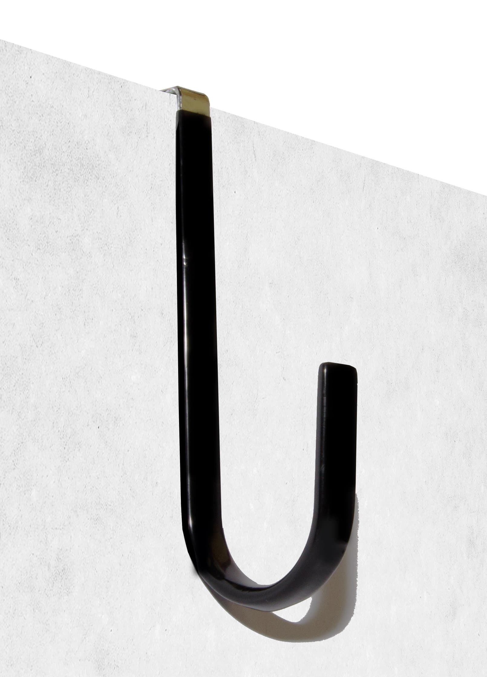 Over the Door Hooks - White, Black or Lime Green (4-pack, Black)