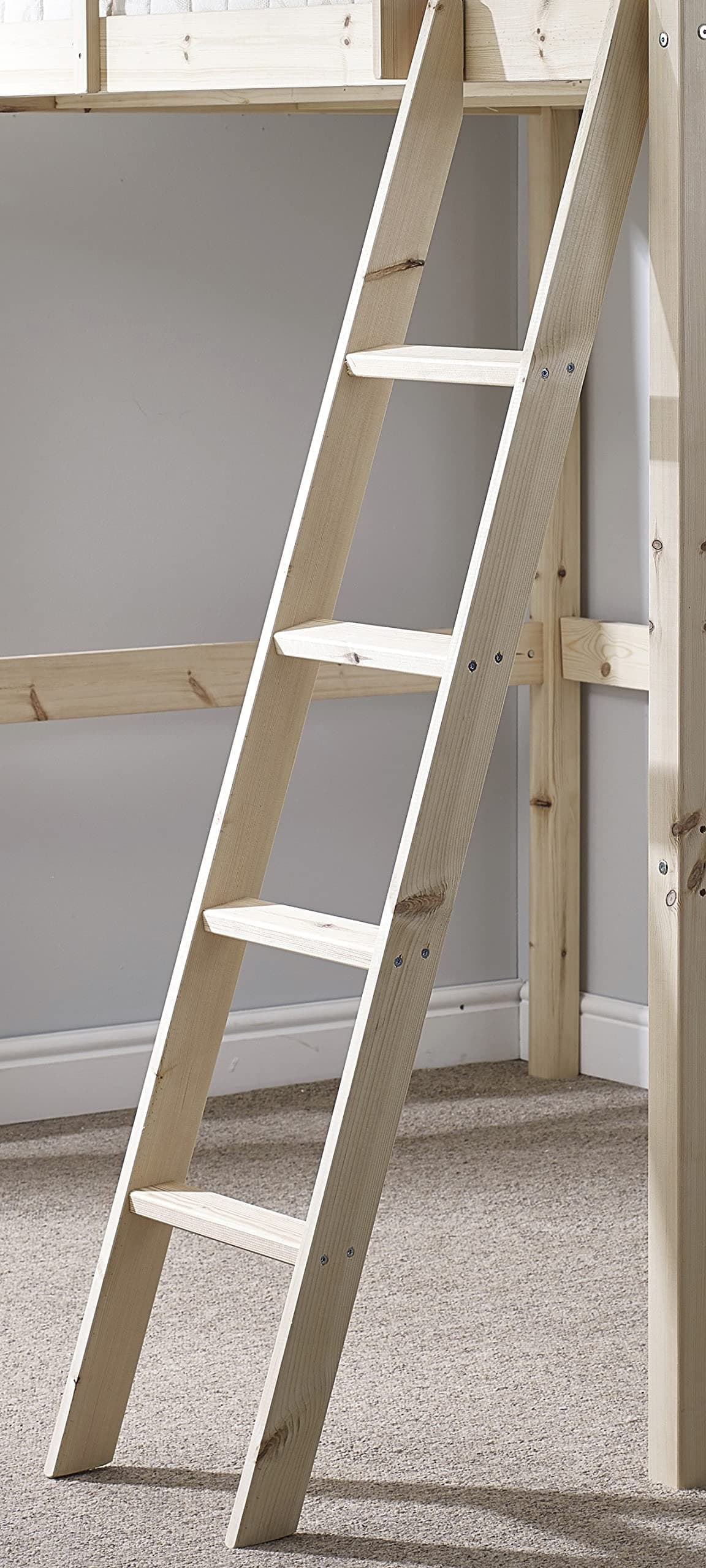 Pine Bunkbed Ladder - Bunk Bed Slanted Ladder Solid Pine