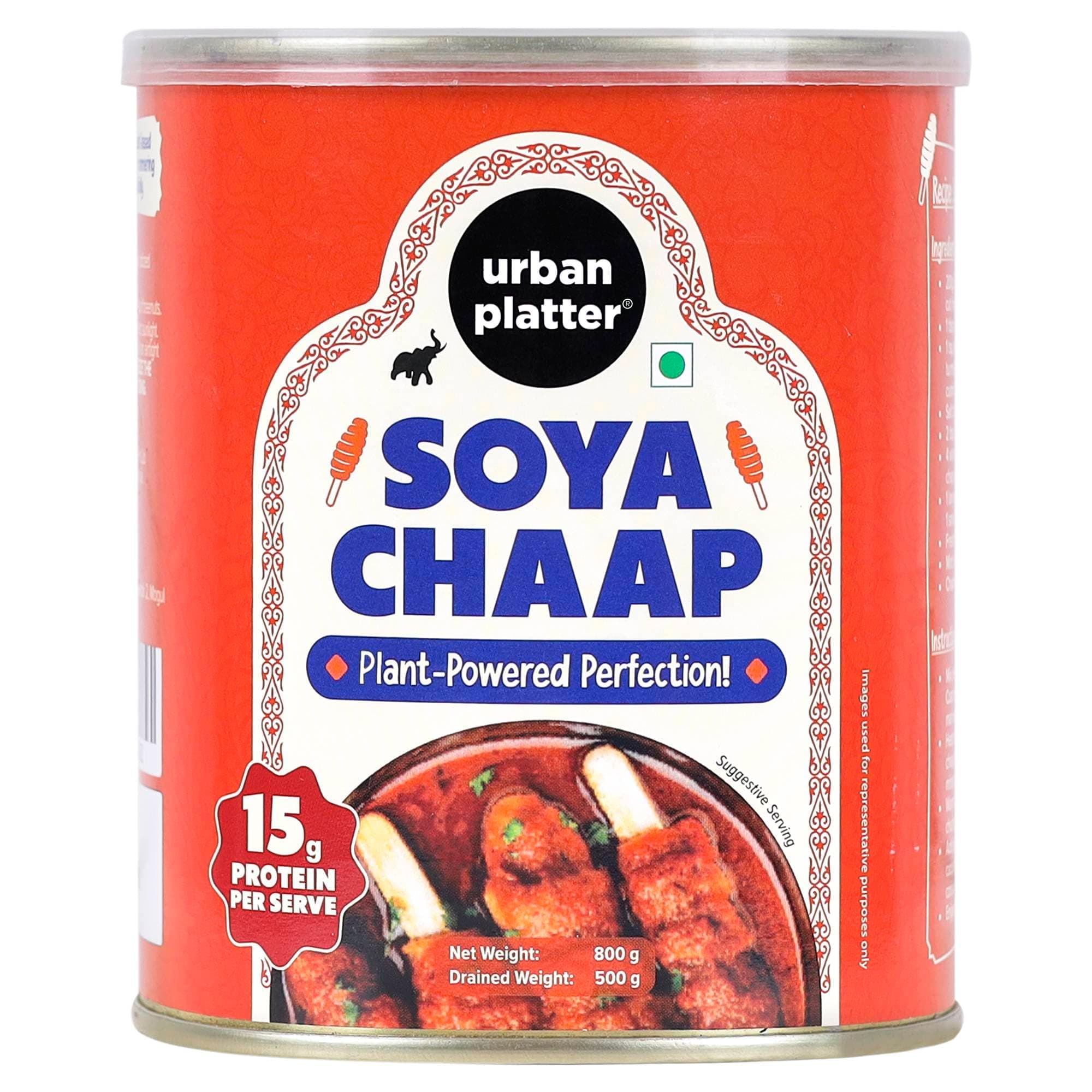 Soya Chaap | 28.22 Oz/800g | High Protein Plant-Based Meat Alternative | Ready-to-Cook | Ideal for Curries, Grills, Tikkas & Barbecue | Vegetarian Protein-Rich Food