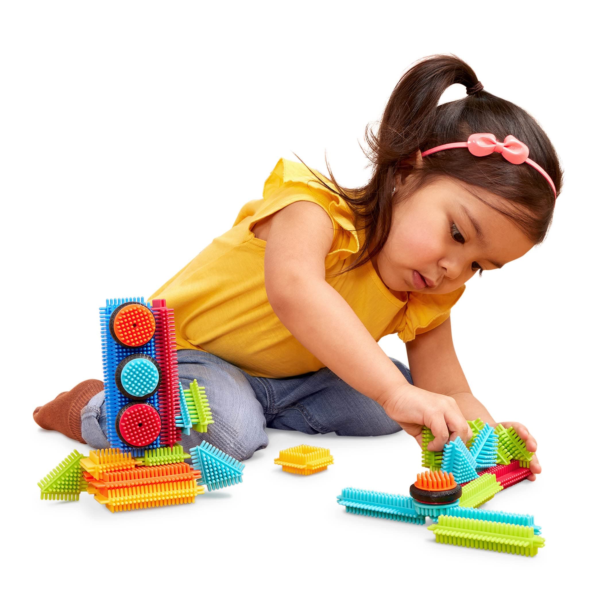Bristle Blocks 36-Piece Building Blocks Basic Set - Building Blocks with Bristles, Motor Skills Toy - Children and Baby Toy from 2 Years