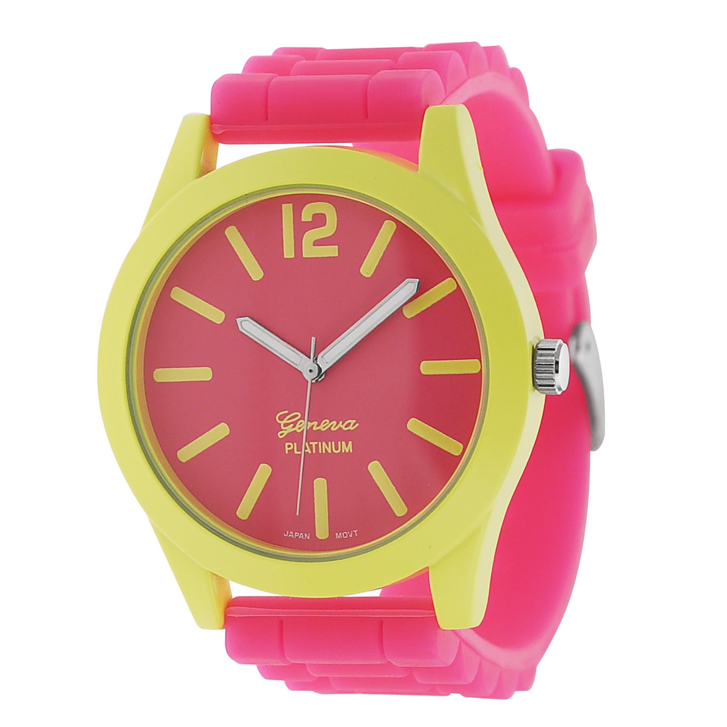 Women's Neon Pop Watch Color: Hot Pink and Hot Yellow