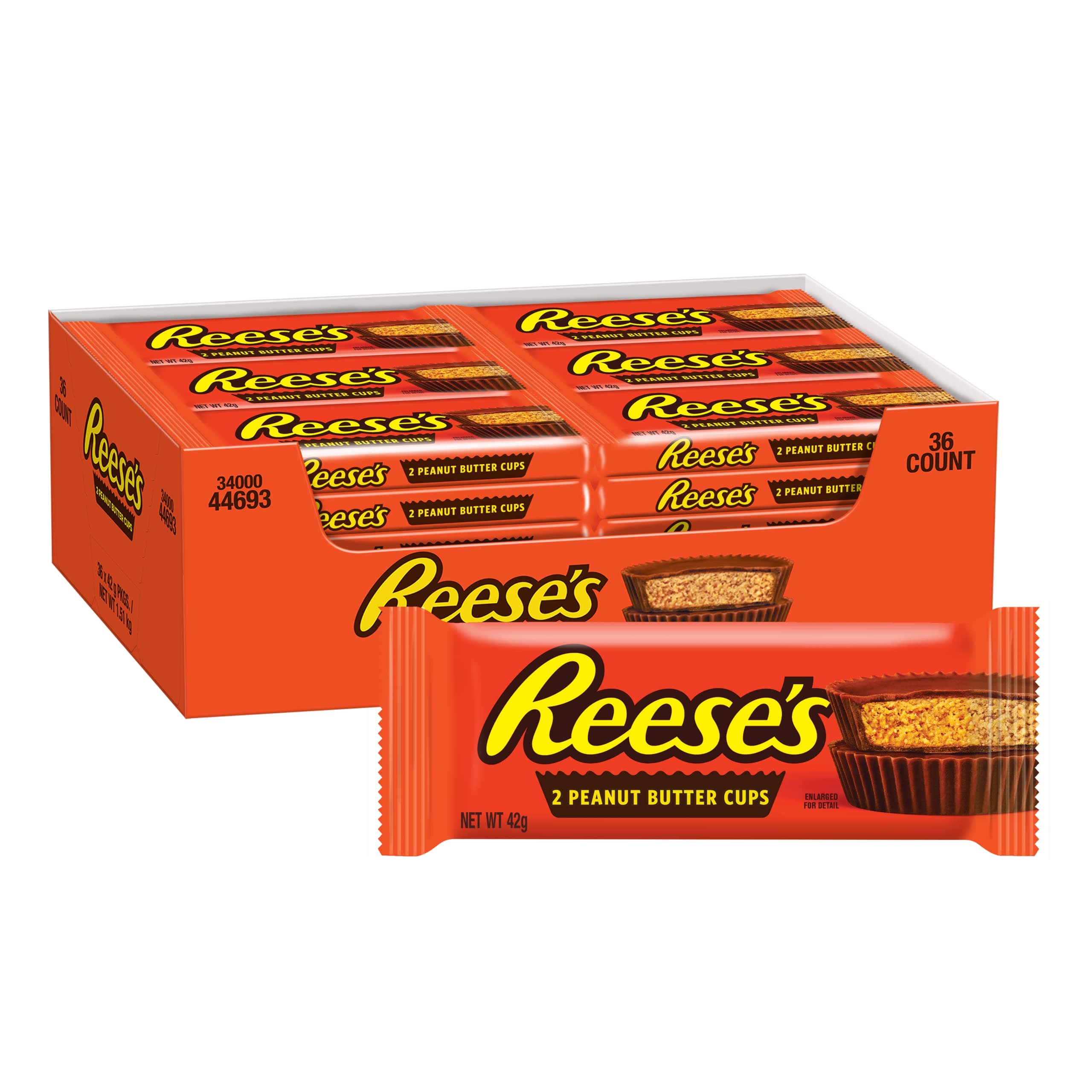 Chocolate Peanut Butter Cups, Pack of 36 x 42 g