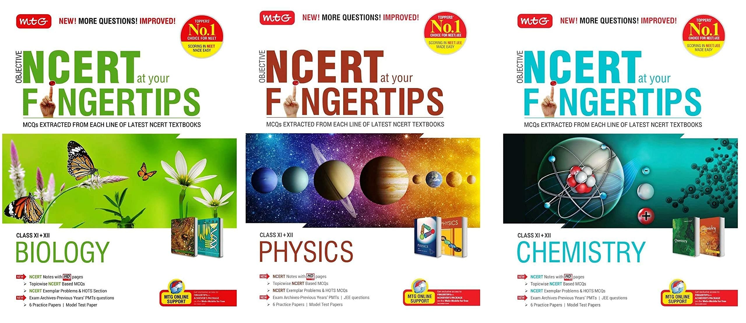 Objective NCERT at your FINGERTIPS NEET / AIIMS Combo (Biology + Physics + Chemistry) Latest Revised Edition 2020