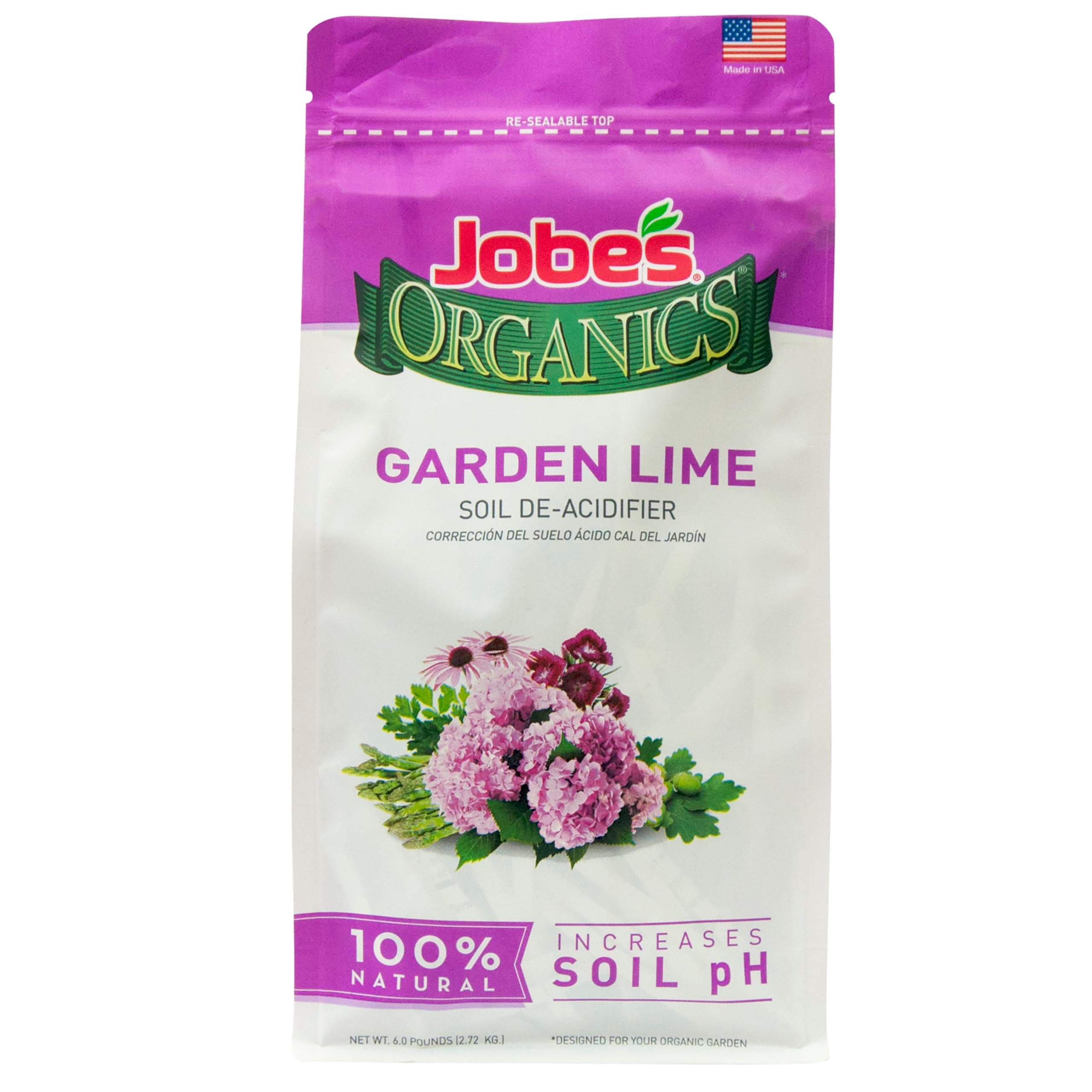 Garden Lime, Lime Powder Soil Amendment for Lawns, Plants, and Gardens, 6 lbs Bag