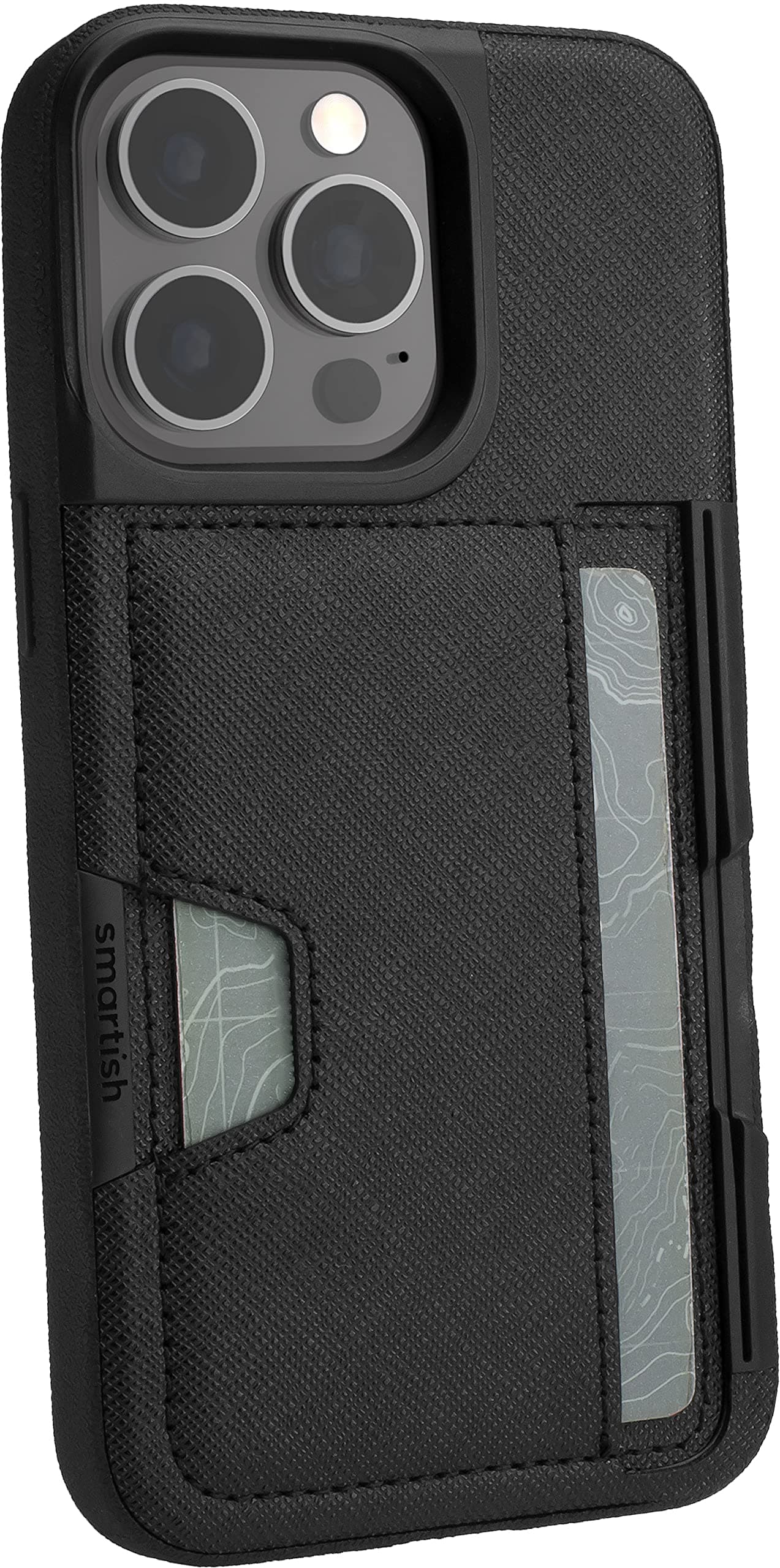 iPhone 13 Pro Wallet Case - Wallet Slayer Vol. 2 [Slim + Protective] Credit Card Holder with Kickstand - Black Tie Affair