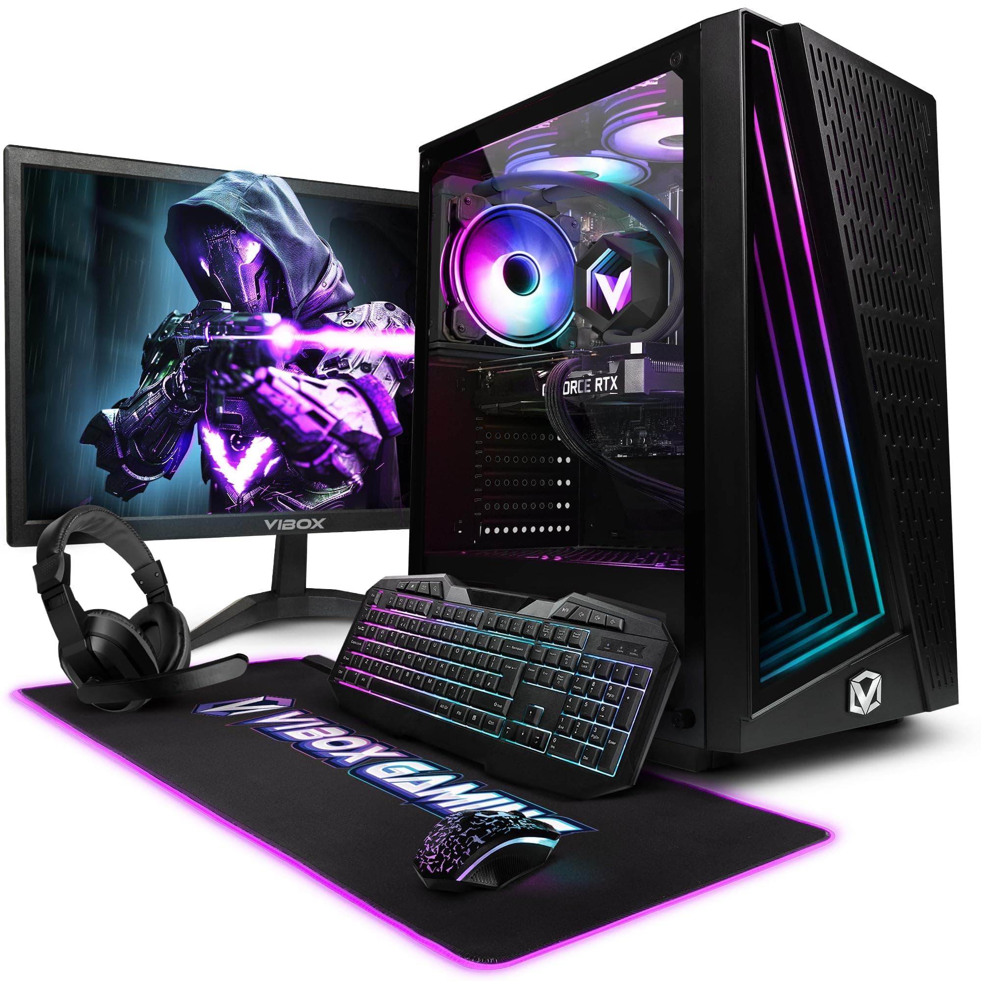 Vibox III-519 Gaming PC Bundle • Intel Core i5 11400F 4.4GHz • Nvidia RTX 4060 8GB • 16GB RAM • 1TB SSD • Windows 11 • 23" Monitor • WiFi