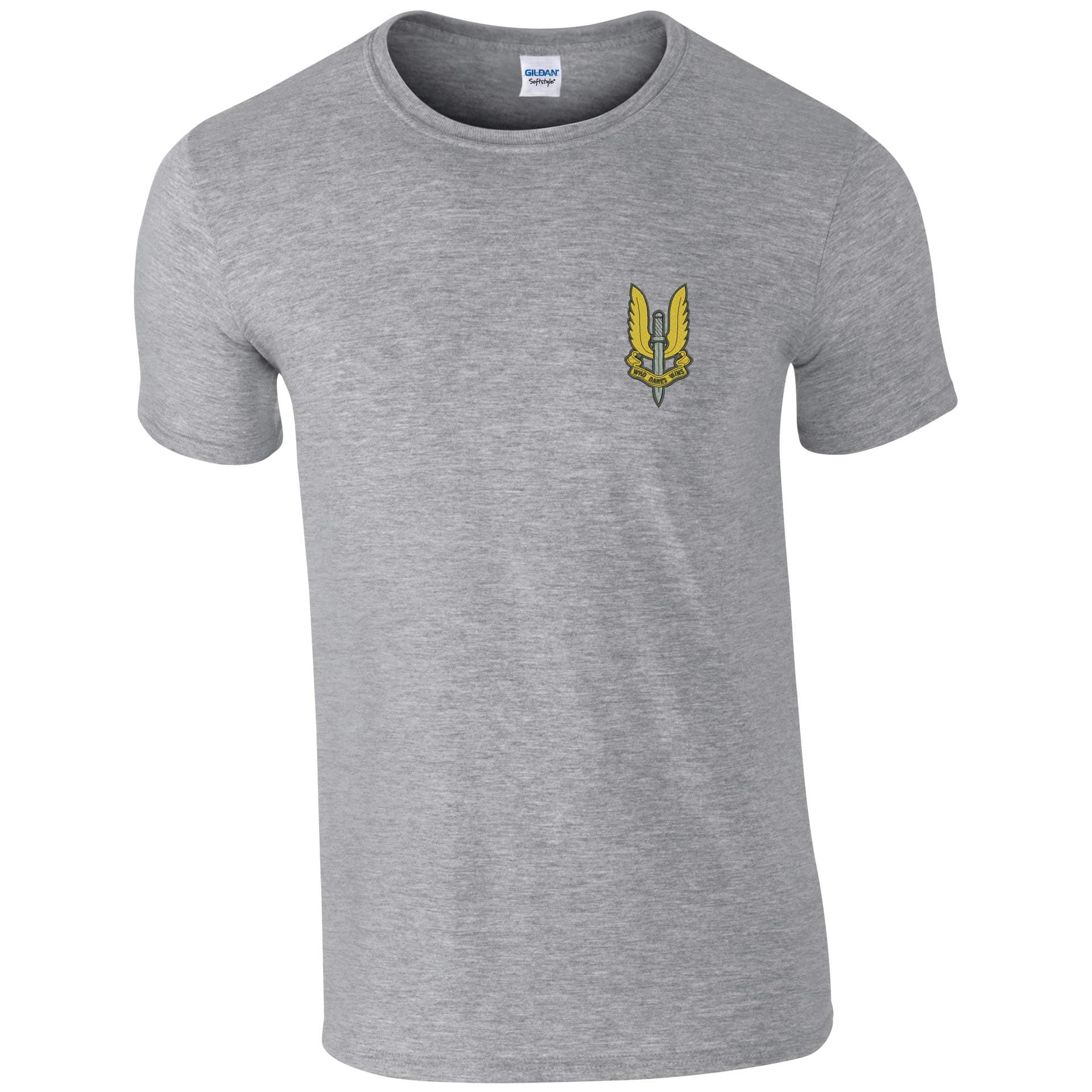 Embroidered SAS Special Air Service Insignia Mens T Shirt British Army Military Embroidery Tshirt
