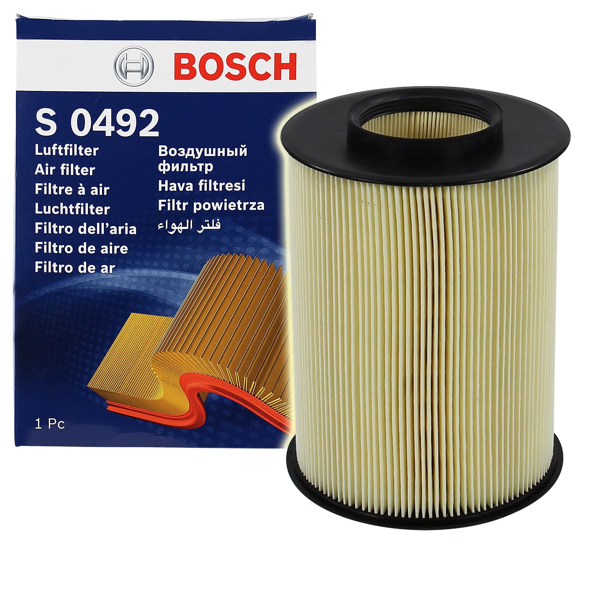 Bosch 0 Car Air Filter - Separates Particles from the Air Intake - Moisture-resistant plus High Tensile Strength