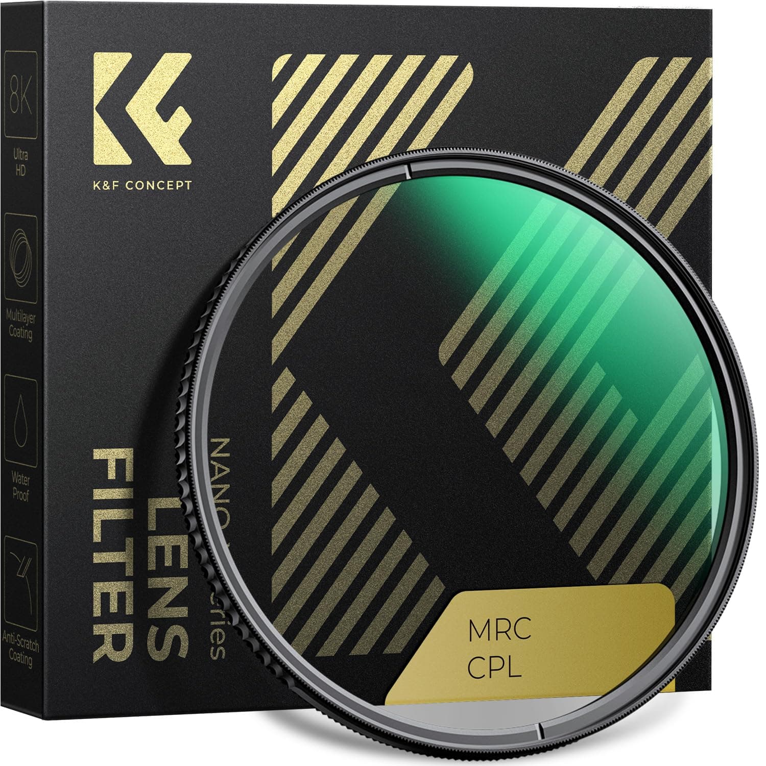 67mm Circular Polarizers Filter, K&F Concept 67MM Circular Polarizer Filter HD 28 Layer Super Slim Multi-Coated CPL Lens Filter (Nano-X Series)