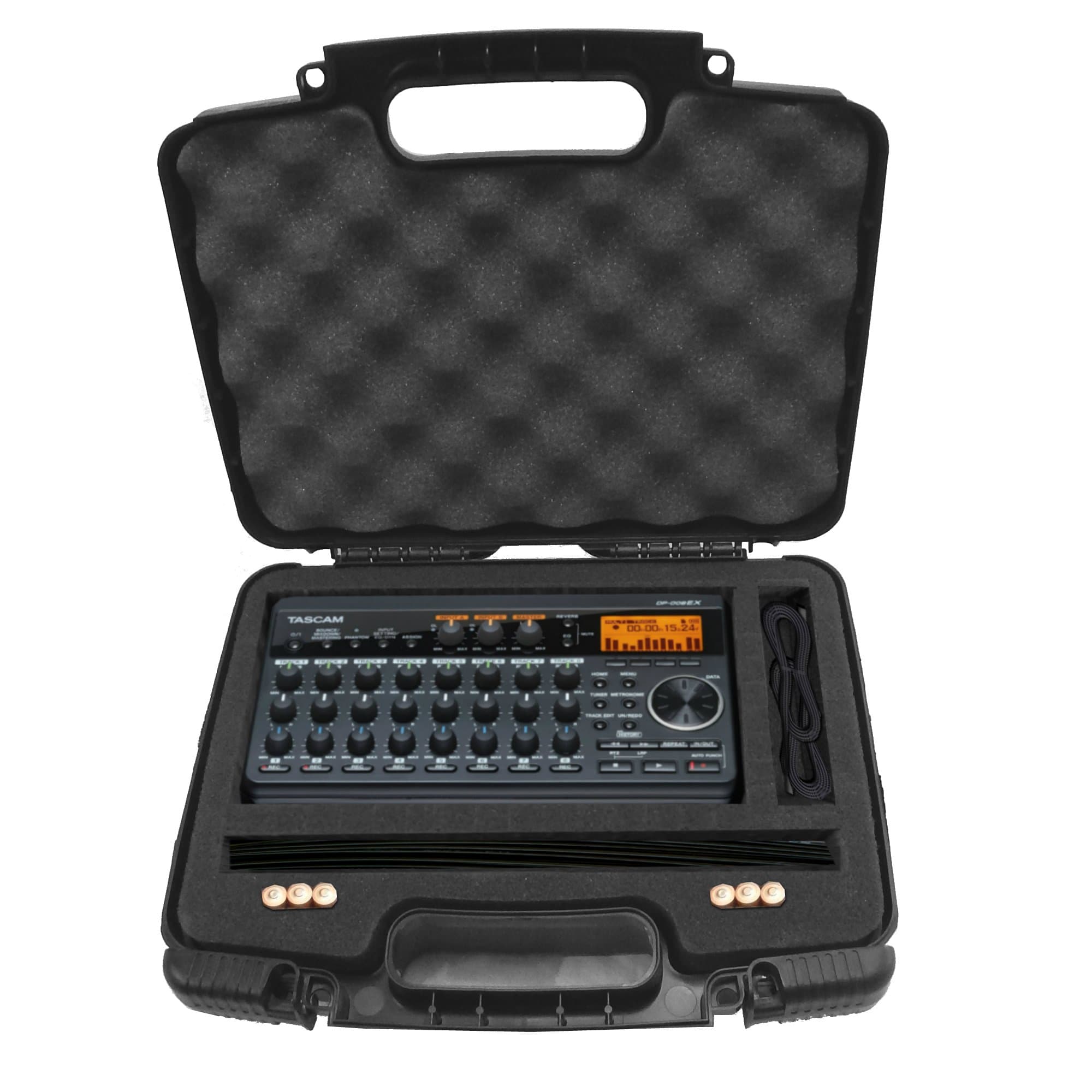 CASEMATIX Customizable Recorder Hard Case Compatible with Tascam DP-008EX, MiNiSTUDIO Creator US-42B USB Audio Interface, US-42, DP-006 Digital Pocket Studio Multi Track Recorders - Case Only