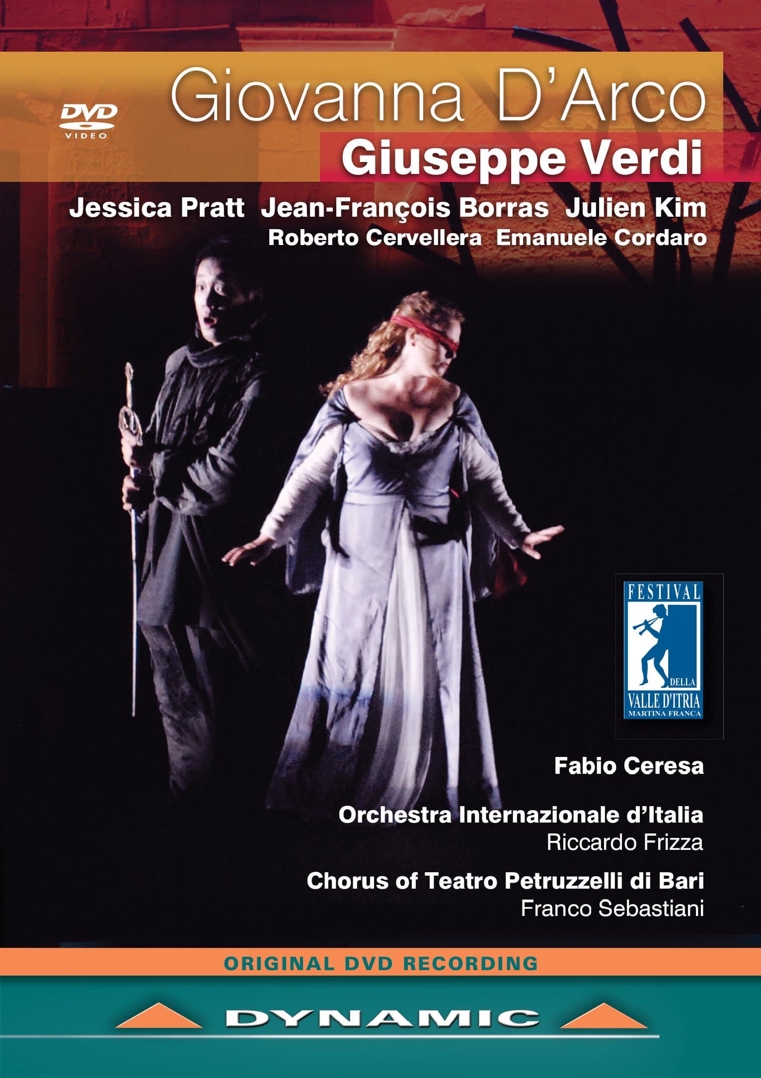 Verdi:Giovanna D'Arco [Jessica Pratt; Jean-François Borras; Julian Kim; Chorus of the Teatro Petruzzelli di Bari, Riccardo Frizza] [DYNAMIC: DVD]