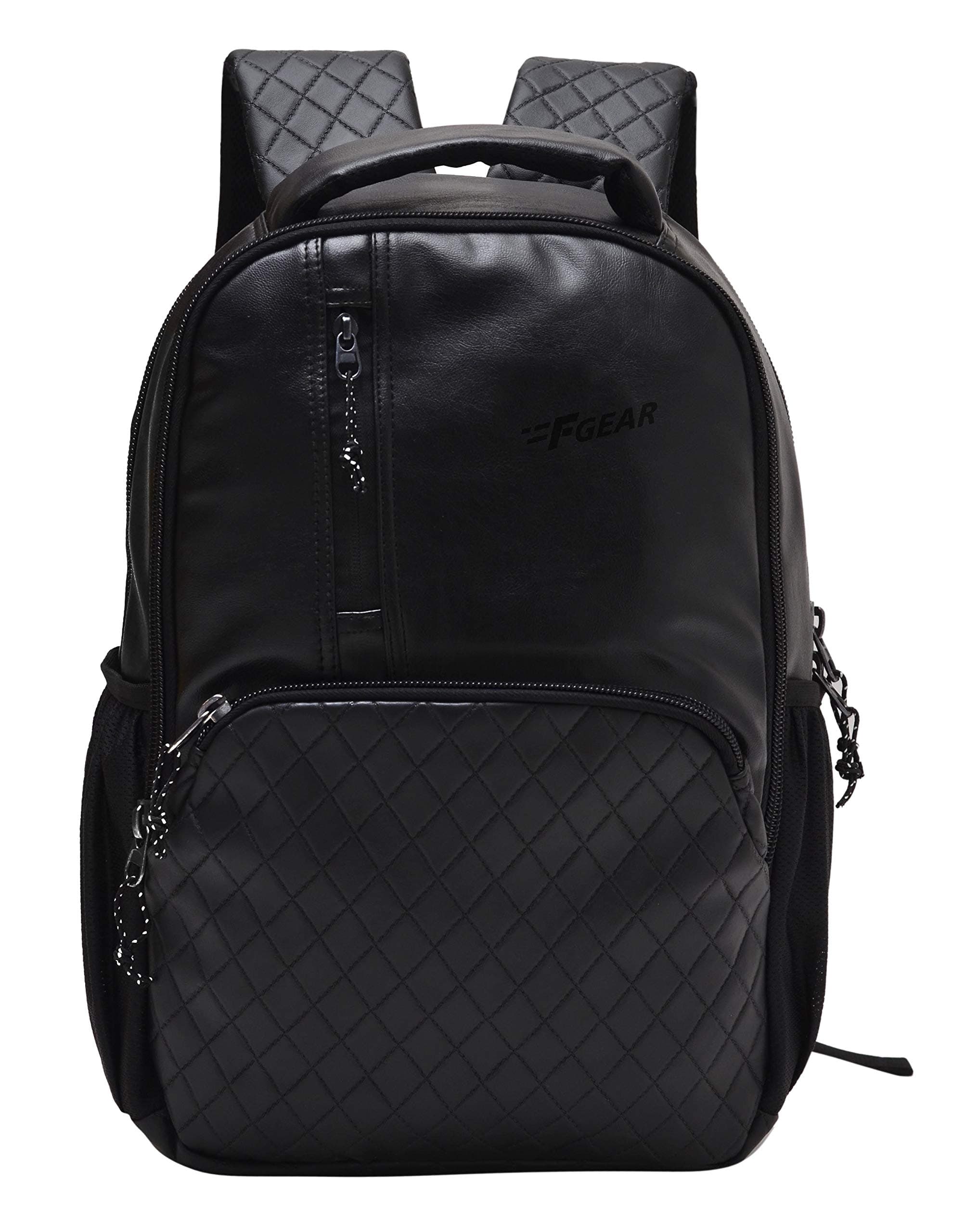 F Gear CEO Black 25L, Unisex Premium Business Office Laptop Backpack for Professionals School Travel,Water-Resistant, Fits 18 Inch Laptop with protective Padded Sleeve|Made in India|1 year warranty