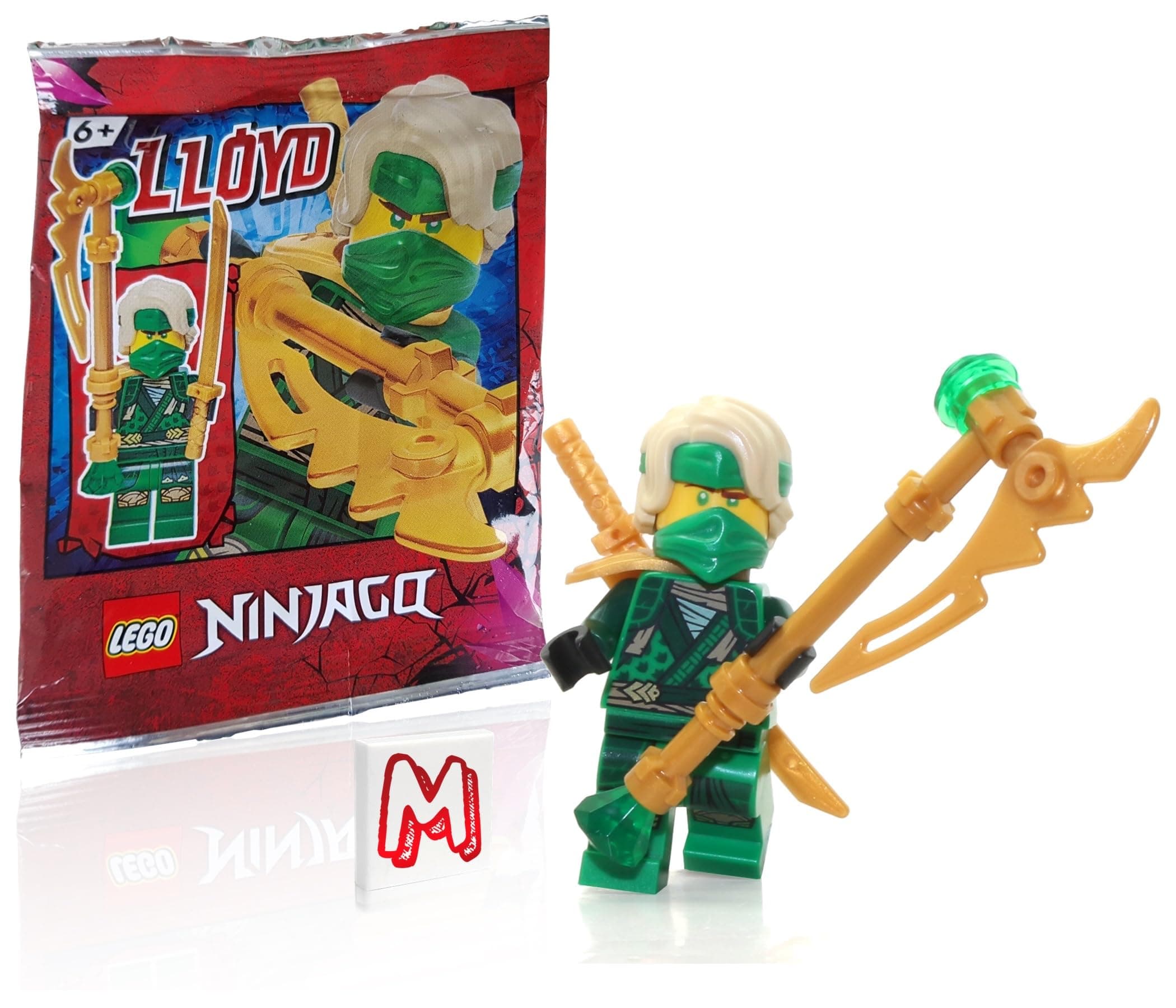 NINJAGO Crystalized Minifigure - Lloyd (Hair) with Dual Golden Weapons (Limited Edition Foil Pack)