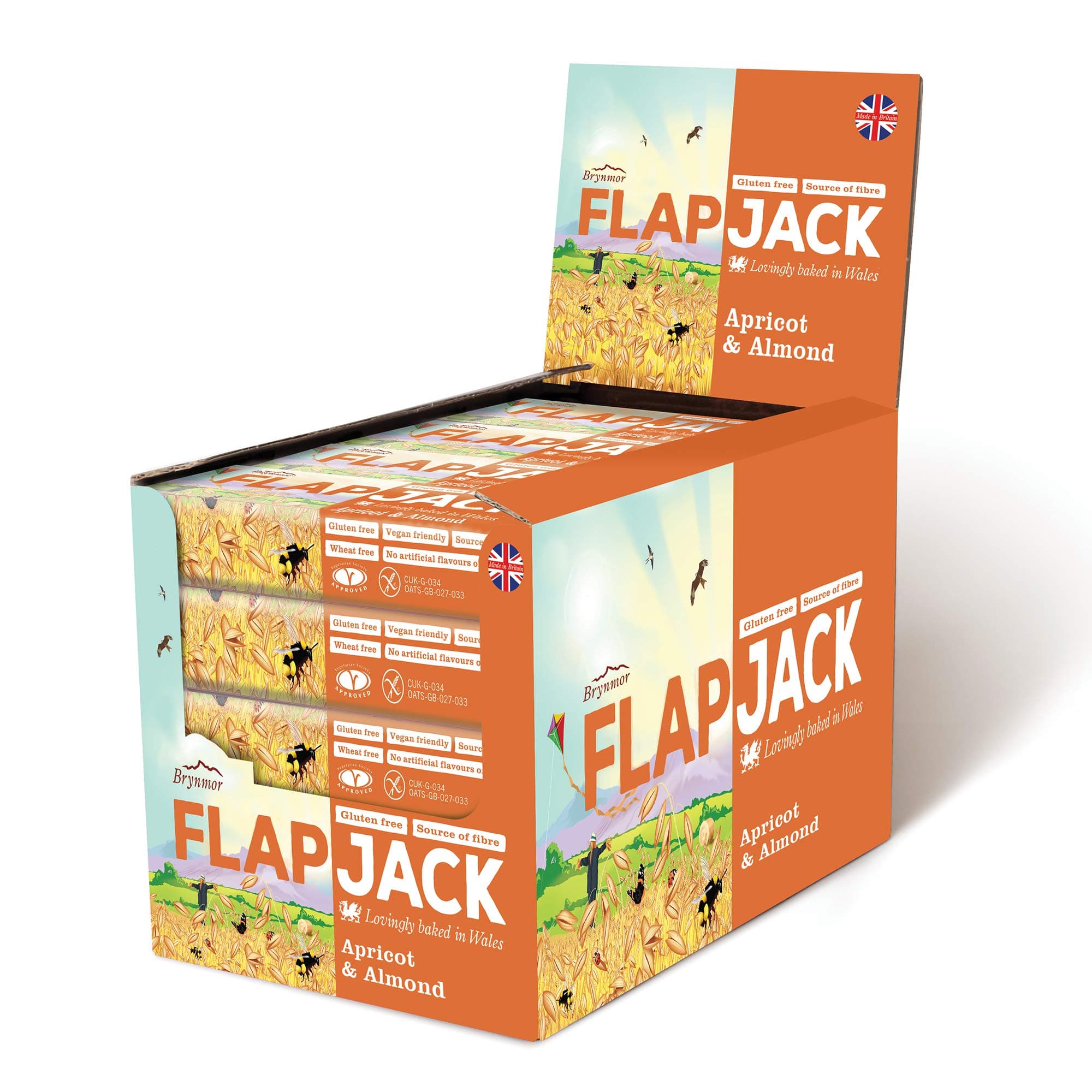 Wholebake Apricot & Almond Flapjacks 80g (Pack of 20)