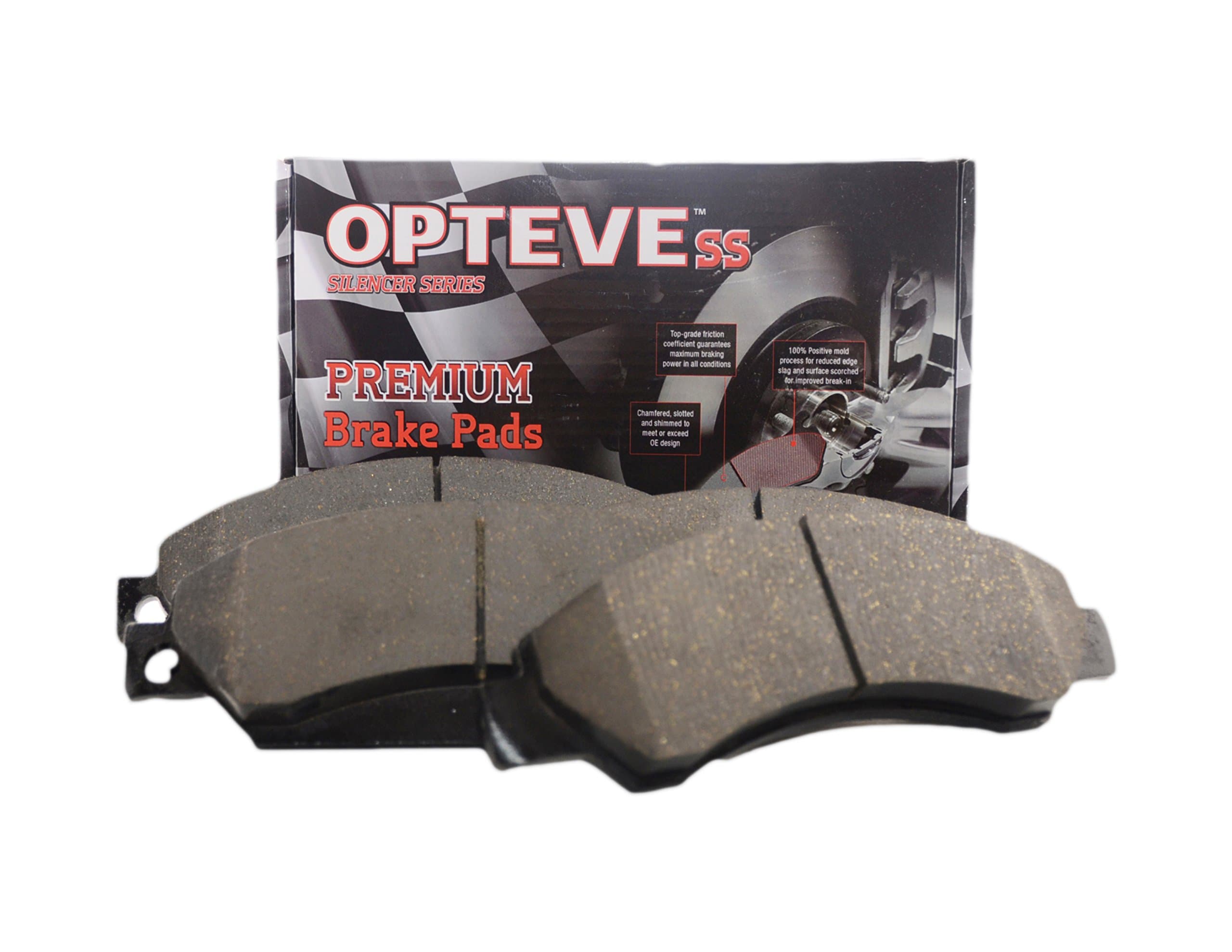 Opteve Brakes CDX1212 Ceramic Brake Pads Rear | Fits Lexus ES300h 2013; ES350; HS250h; Pontiac Vibe; Toyota Avalon 2013-10, 2008; Camry 2014-07; Matrix 2013-09; RAV4 2013-06 etc