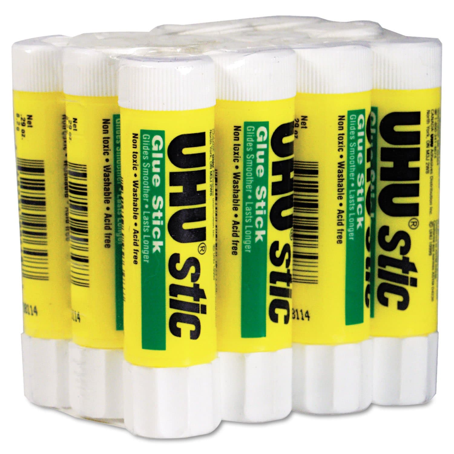 Stic Permanent Clear Application Glue Stick, 8.2 g, .29 oz, 12/Pack