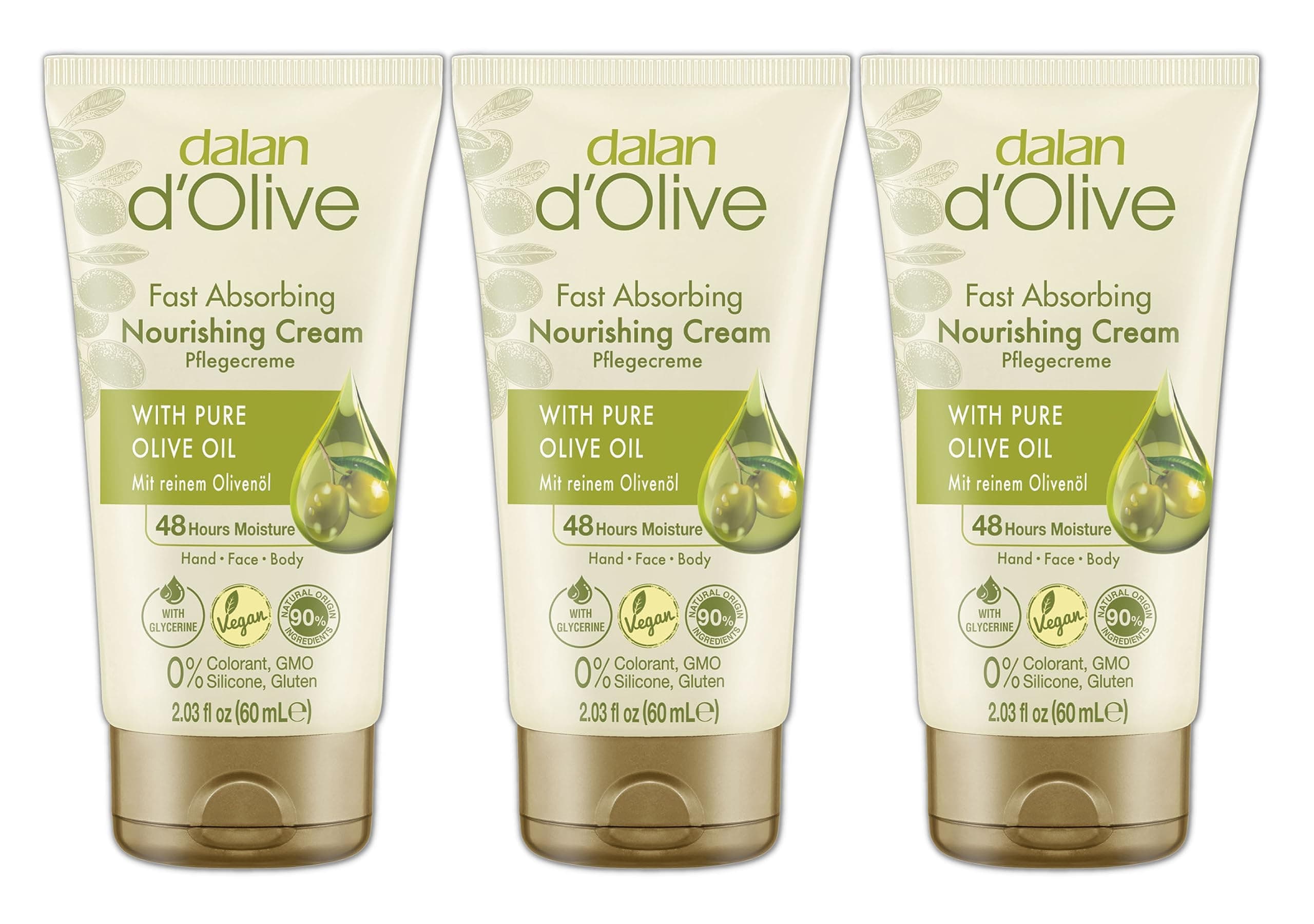 d'Olive Hand and Body Cream 60 ml Set of 3