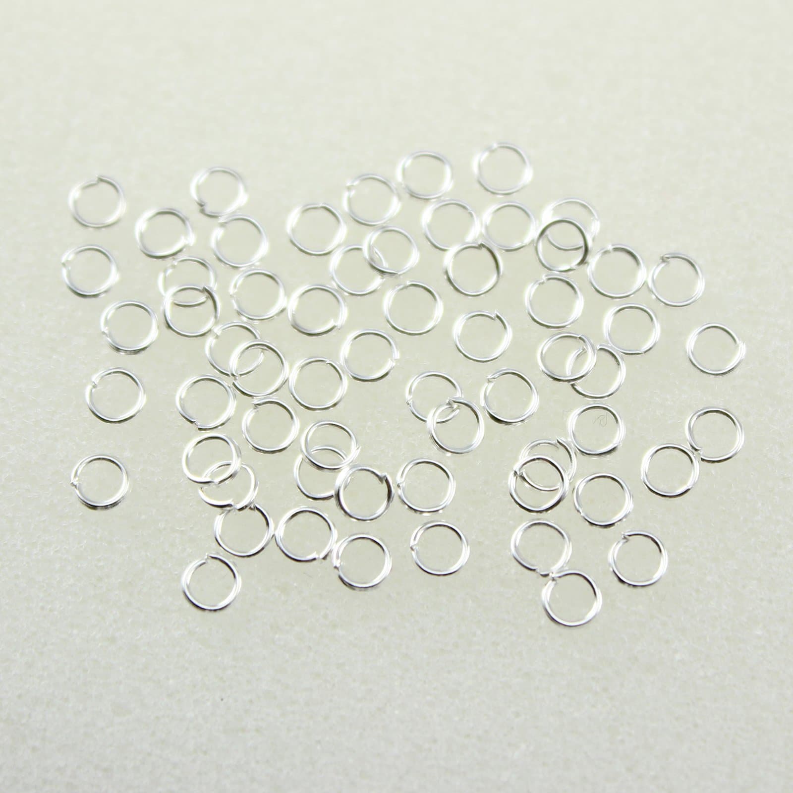 4mm Open Jump Rings 21 Gauge Silver Plated (100)