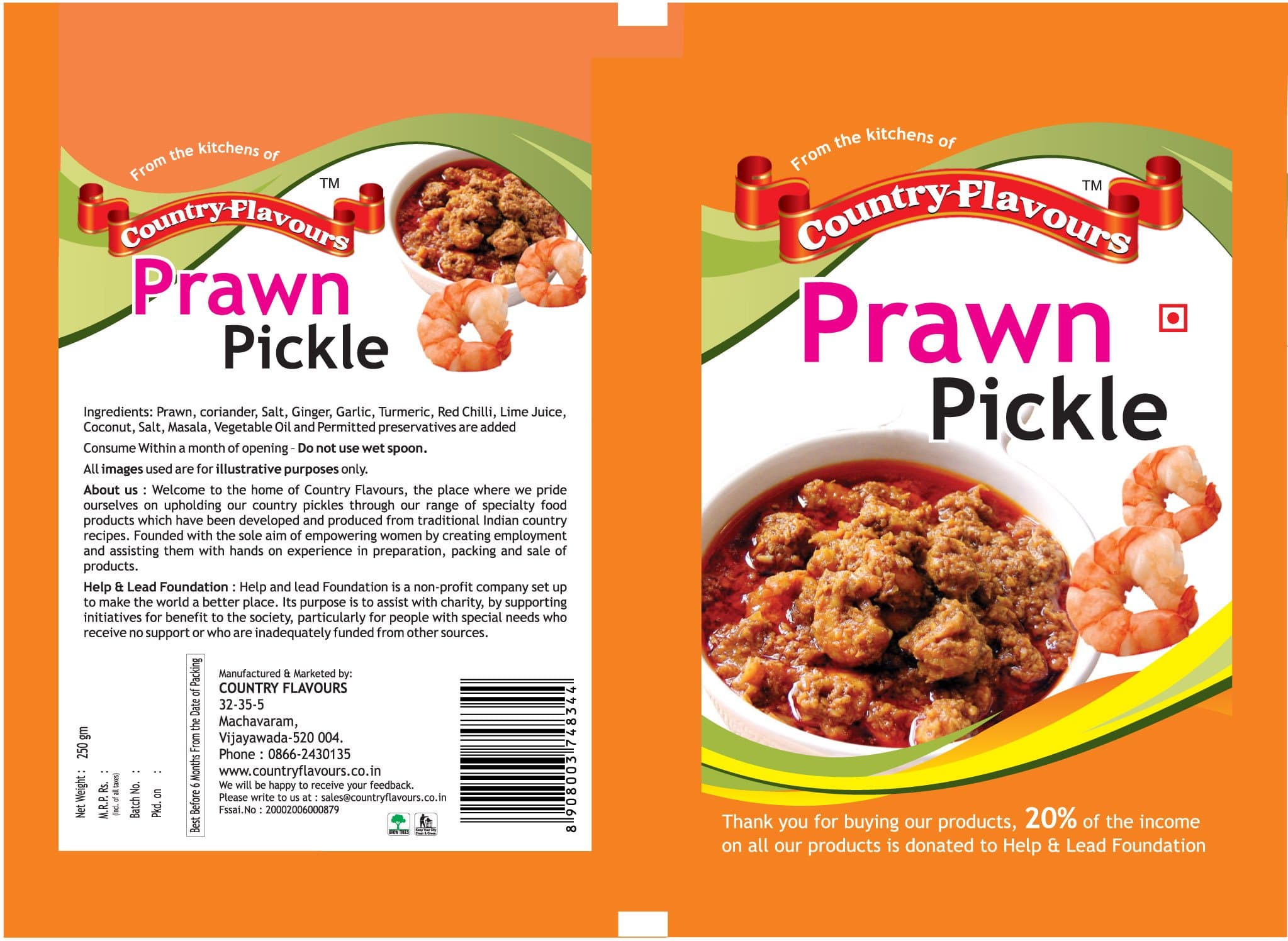 Country Flavours Prawn Pickle 250g