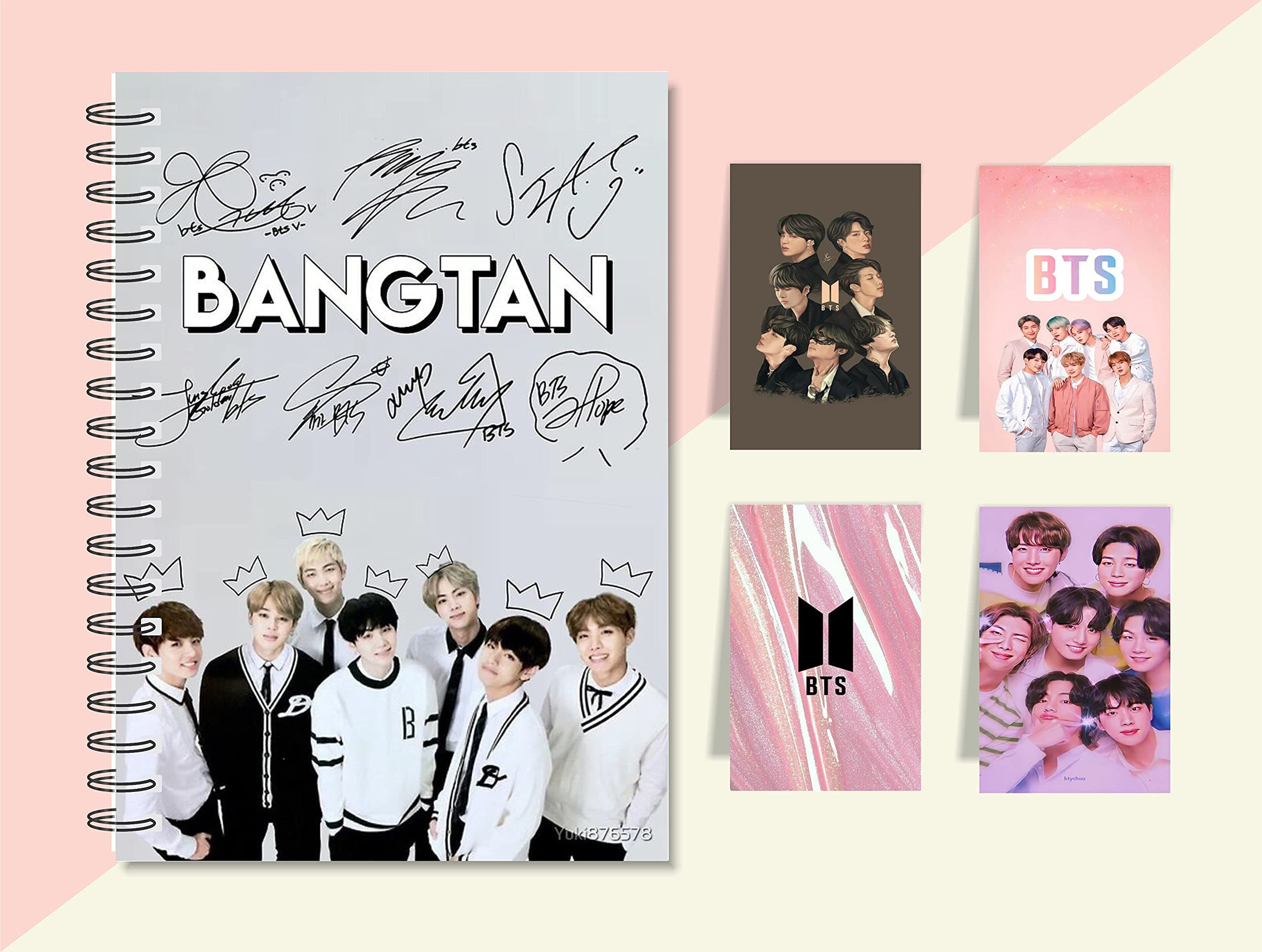 MACRO NEW BTS 2021 EDITION GIFT SET (DIARY + SET OF 4 MAGNETIC BOOKMARKS) | OFFICIAL LICENSED BTS MERCH FOR BTS LOVERS (BTS GREY & WHITE SIGN)