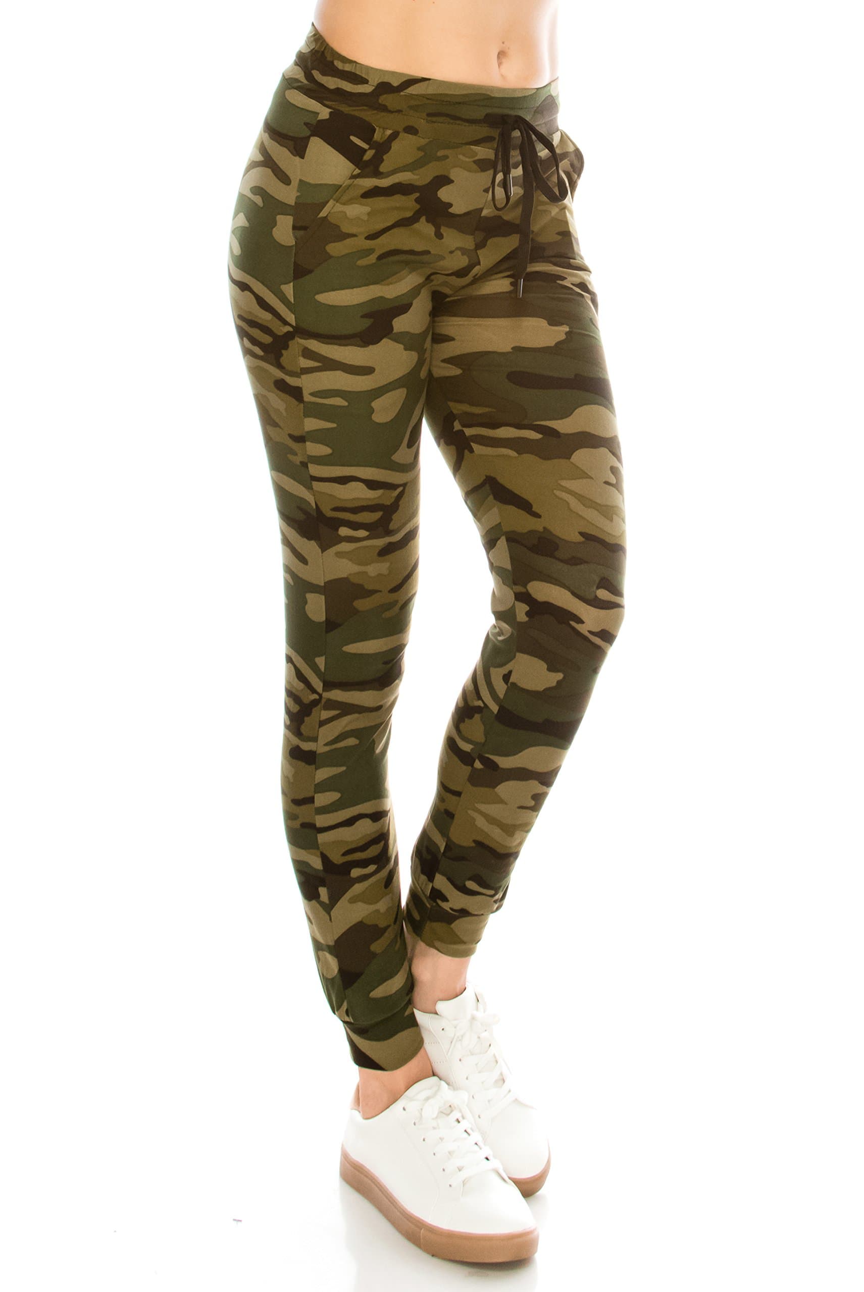 ALWAYS Women Drawstrings Jogger Sweatpants - Super Light Skinny Camo Soft Pockets Pants