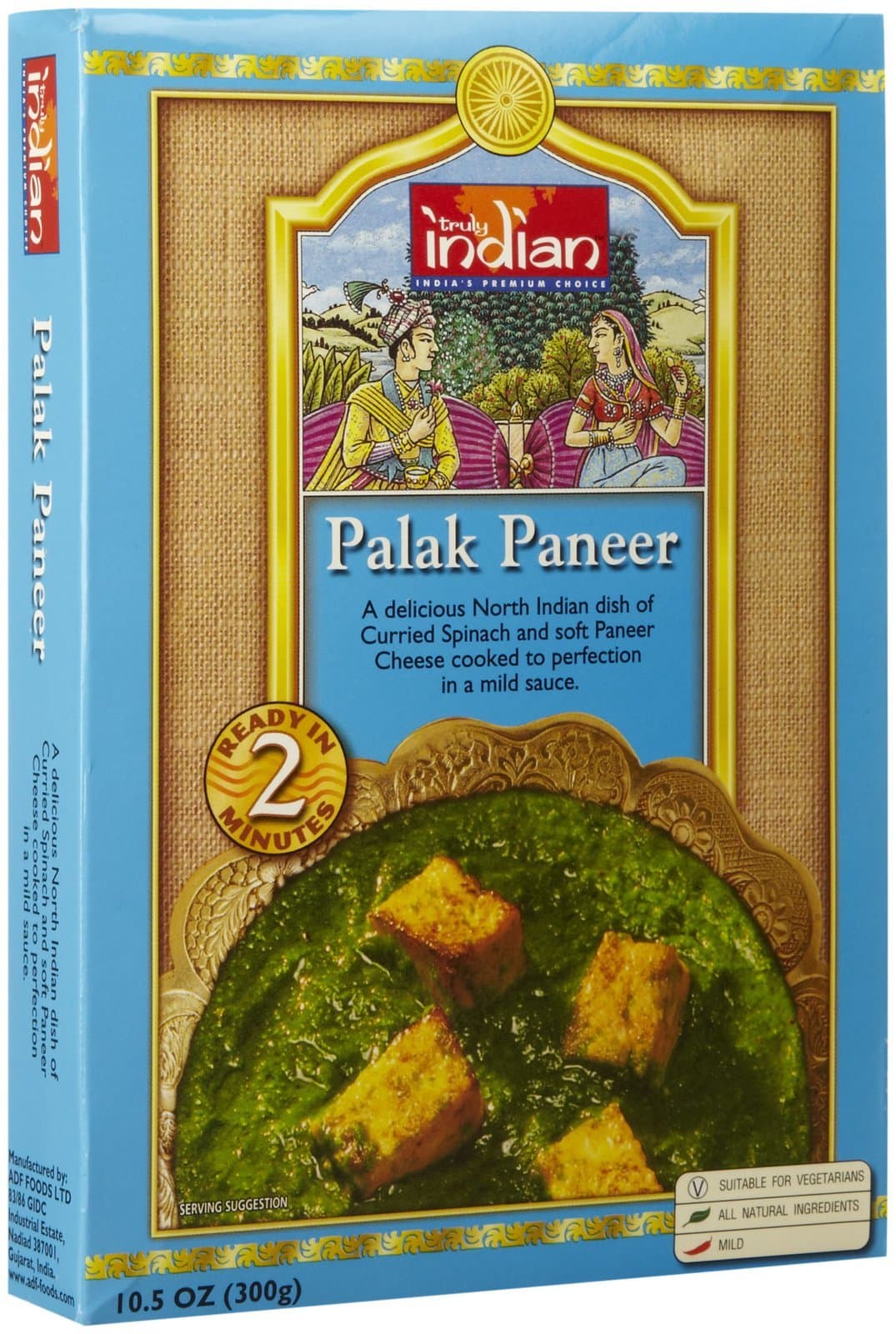 Truly Indian Palak Paneer Entree, Ready To Eat, 10.5 oz